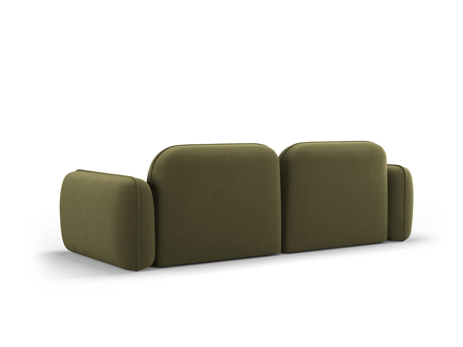Elegantes 3-Sitzer Sofa "Sydney" aus weichem Velours in sanftem Grün, ideal für stilvolle Wohnräume und gemütliche Entspannung.