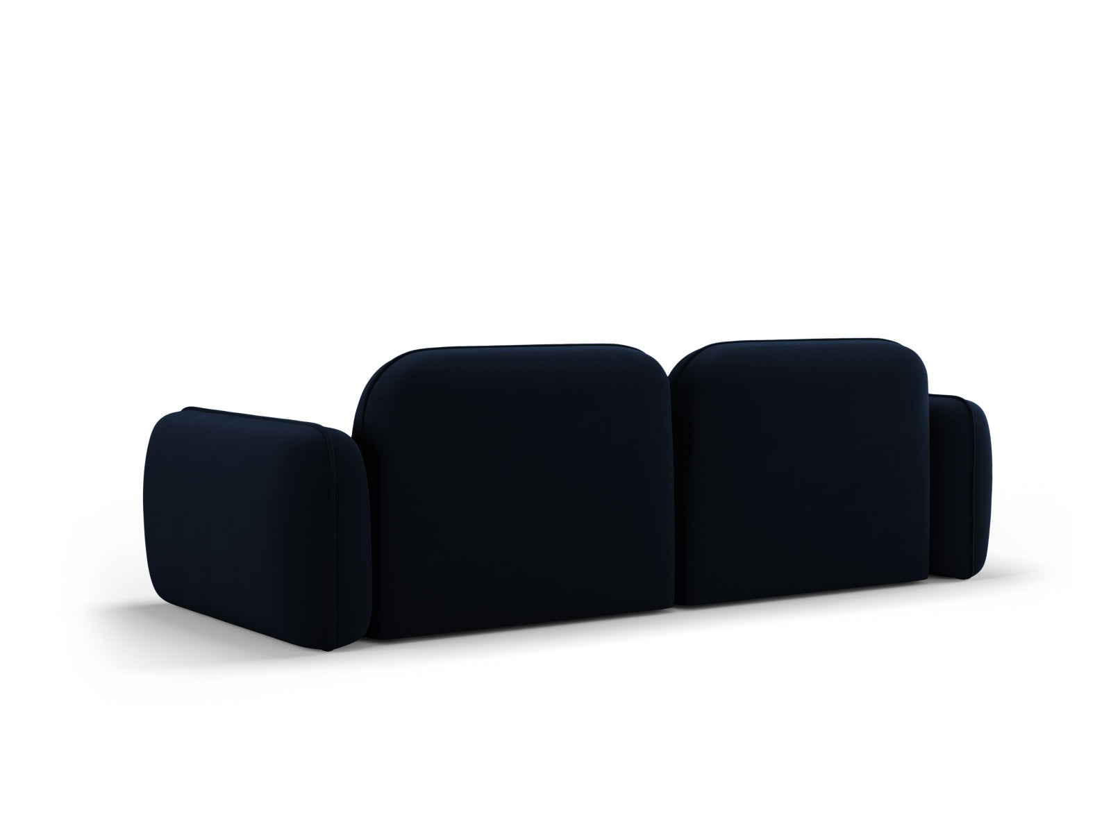 Elegantes 3-Sitzer Sofa Sydney aus weichem Velours in Royal Blue-Casino, ideal für stilvolle Wohnräume von Cosmopolitan Design.