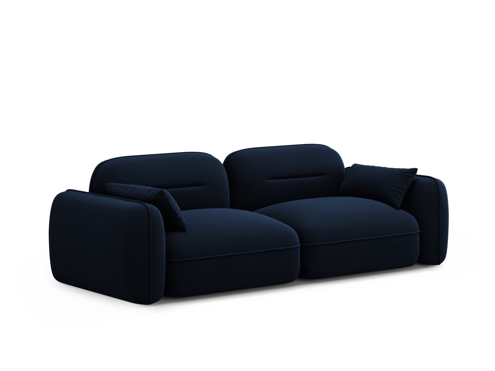 Modulares 3-Sitzer Sofa Sydney aus Velours in Royal Blue-Casino, perfekt für moderne und elegante Wohnambiente von Cosmopolitan Design.