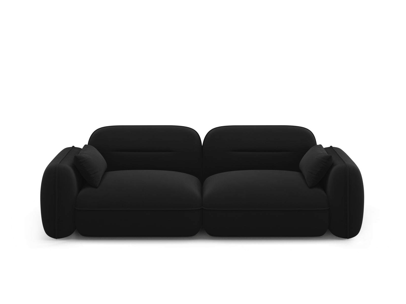 Sydney Velour Modular Sofa 3 Sitzer in Black präsentiert im Onlineshop von KAQTU Design AG. 3er Sofa ist von Cosmopolitan Design