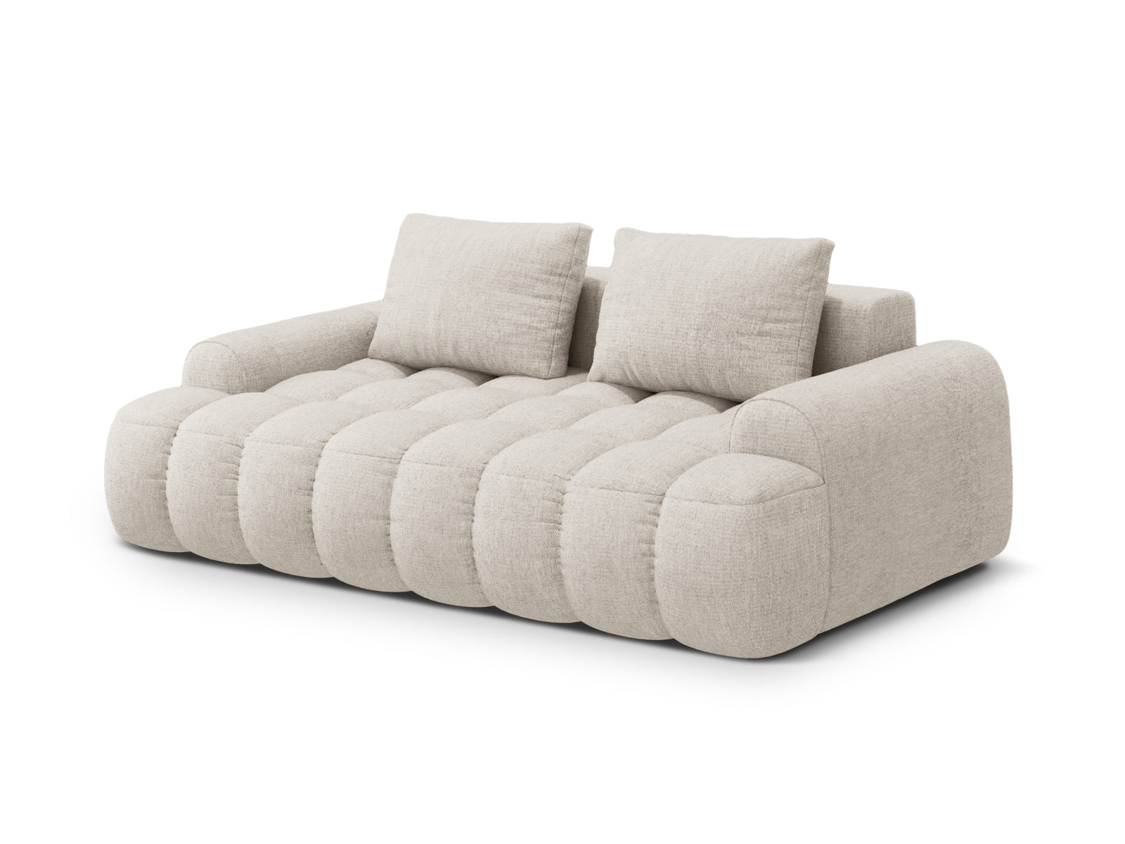 Elegantes 3-Sitzer Sofa Linz in Beige von Cosmopolitan Design, perfekt für stilvolle Wohnräume und gemütliche Abende.