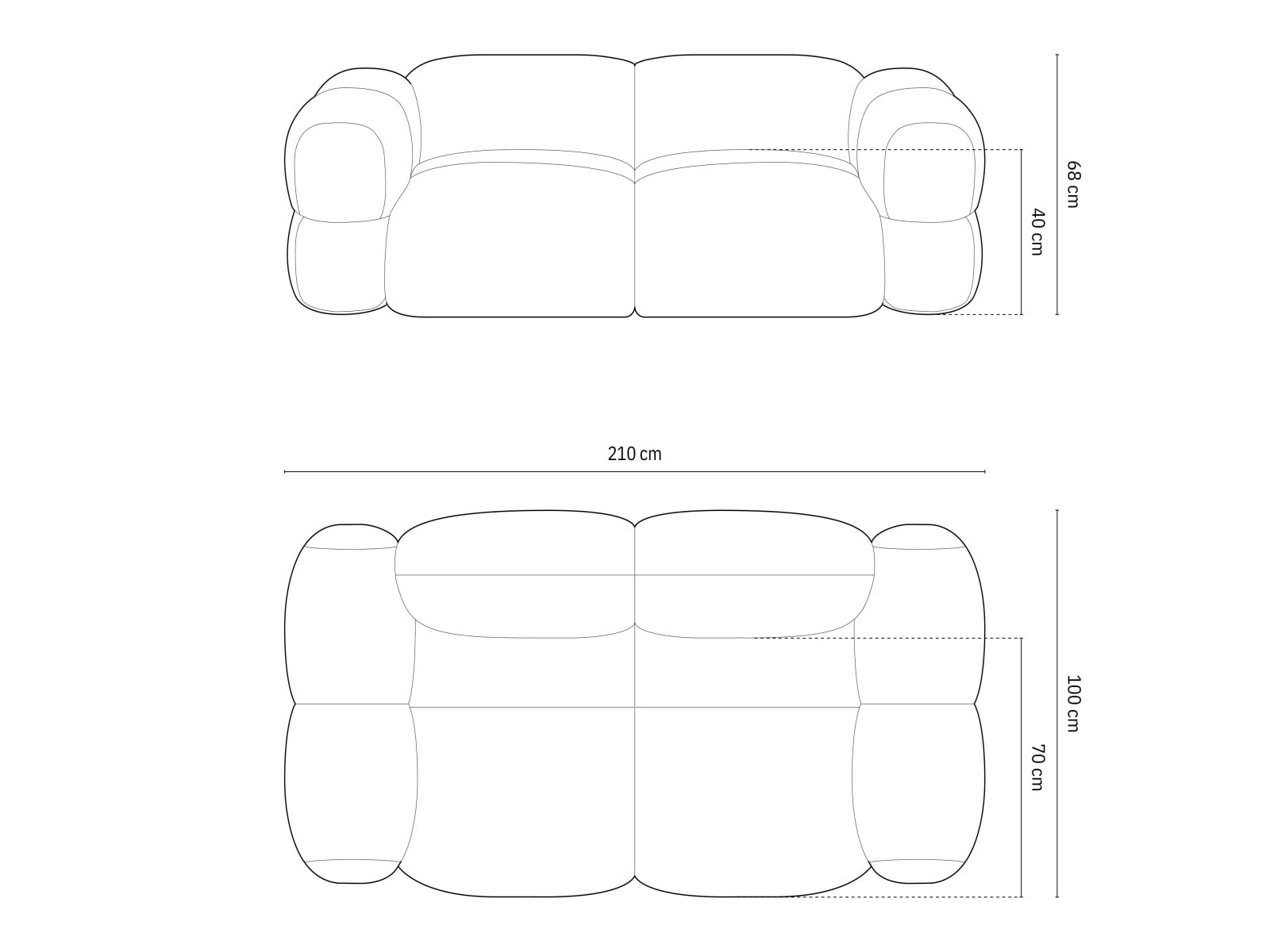 Erleben Sie das Loretto Sofa 3 Sitzer 100cm von Cosmopolitan Design – ein elegantes Möbelstück, das Komfort und modernes Design vereint.