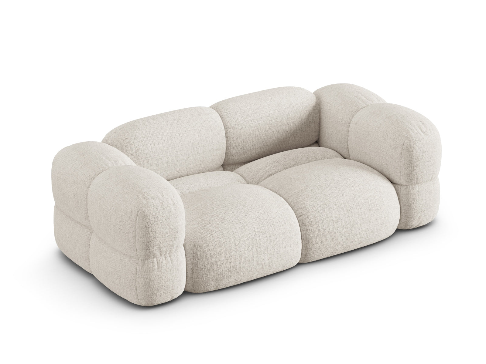 Beige 3-Sitzer Sofa Loretto von Cosmopolitan Design, ideal für moderne Wohnräume und entspannte Stunden mit Freunden und Familie.