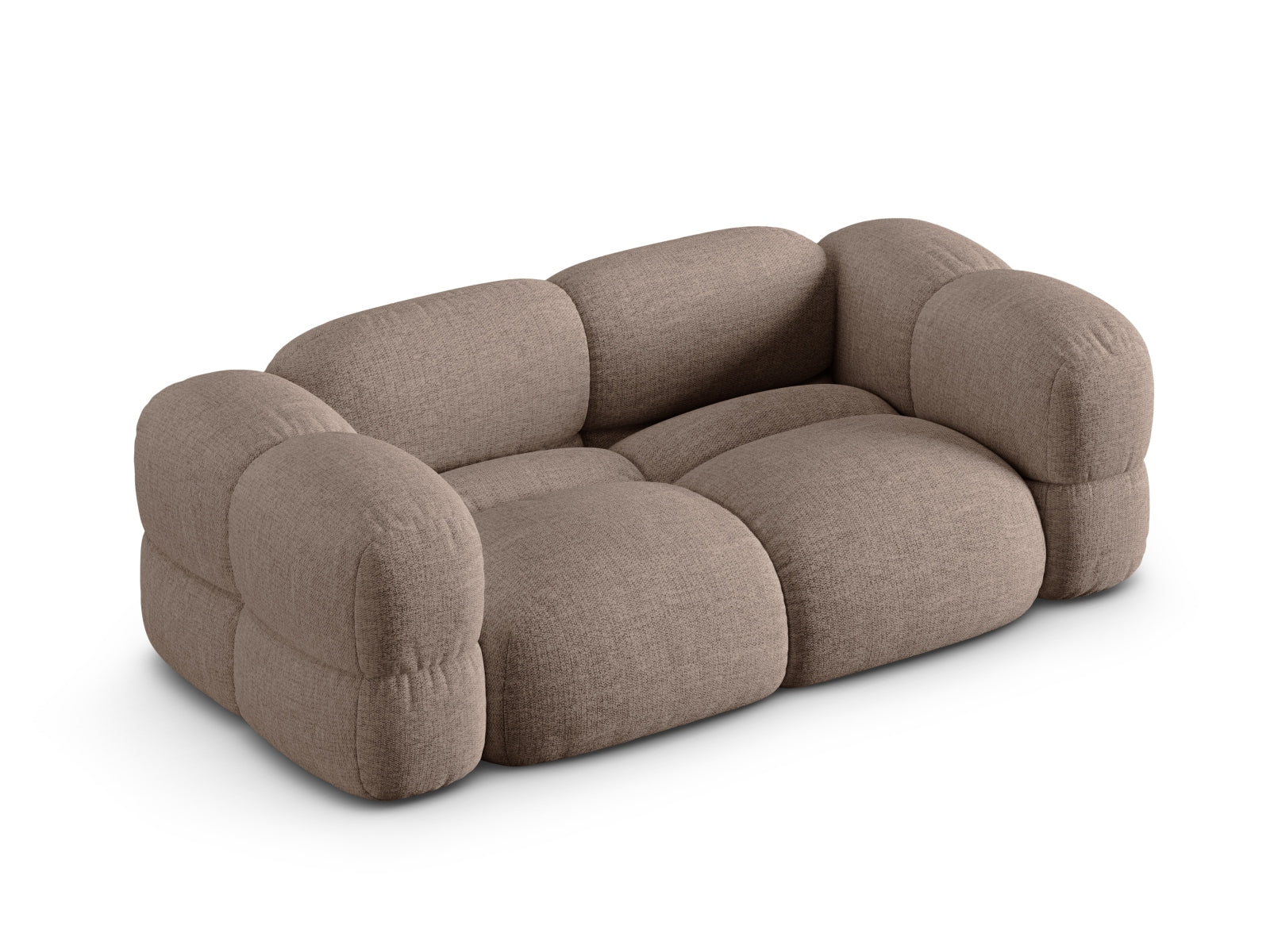 Elegantes 3-Sitzer Sofa Loretto in warmem Cappuccino, ideal für stilvolle Wohnräume und entspannte Abende, von Cosmopolitan Design.
