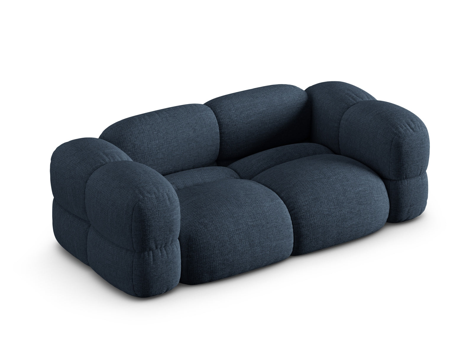 Elegantes 3-Sitzer Sofa Loretto in kräftigem Blau, ideal für zeitgemäße Einrichtungen, gestaltet von Cosmopolitan Design.