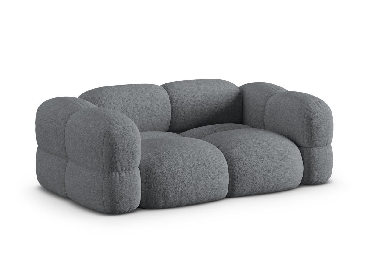 Loretto Sofa 3 Sitzer 100cm in Grey-Sorella präsentiert im Onlineshop von KAQTU Design AG. 3er Sofa ist von Cosmopolitan Design