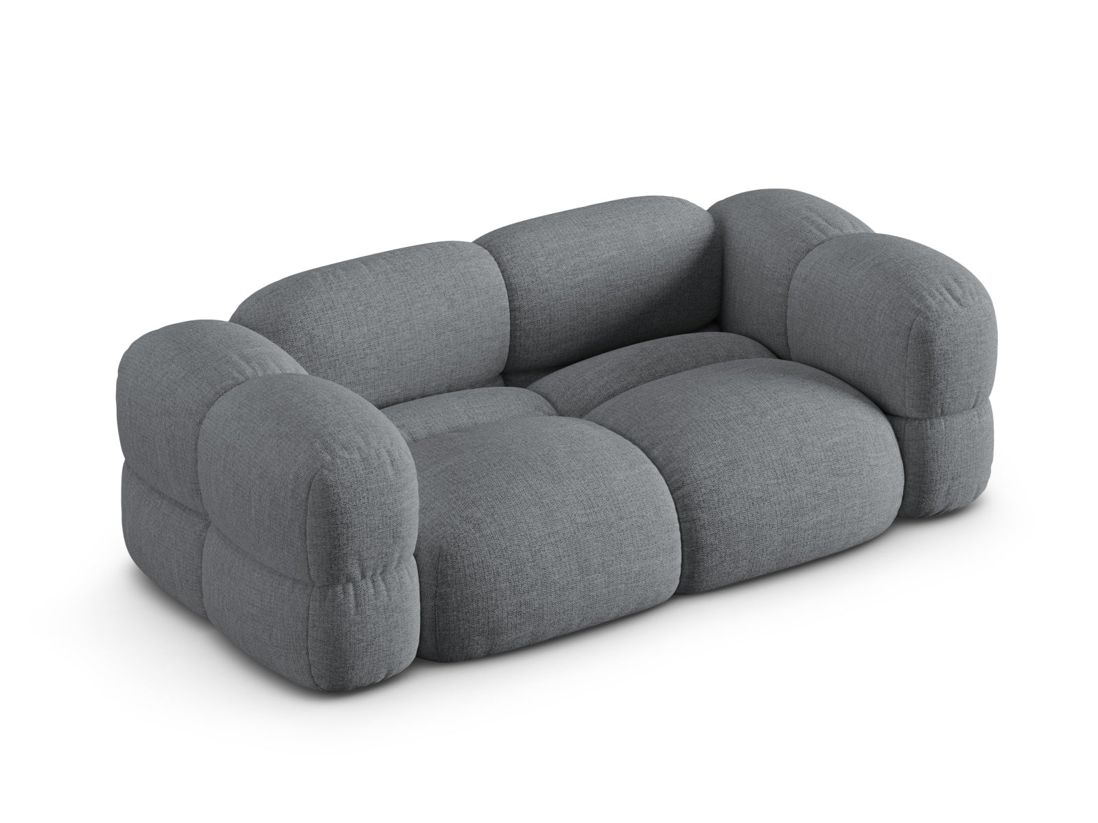 Elegantes 3-Sitzer Sofa Loretto in Grau, ideal für moderne Wohnkonzepte, bietet hohen Sitzkomfort und ansprechende Ästhetik.