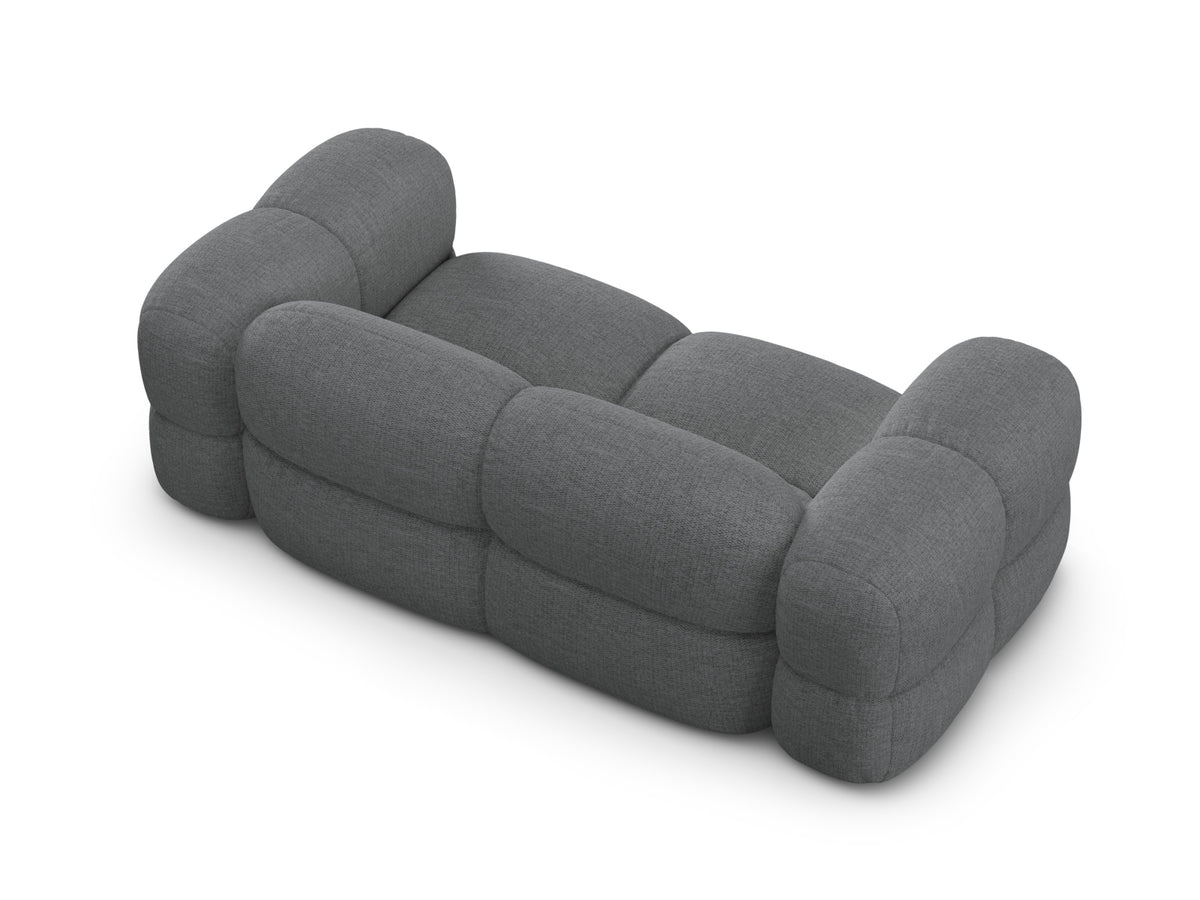Loretto Sofa 3 Sitzer 100cm in Grey-Sorella präsentiert im Onlineshop von KAQTU Design AG. 3er Sofa ist von Cosmopolitan Design