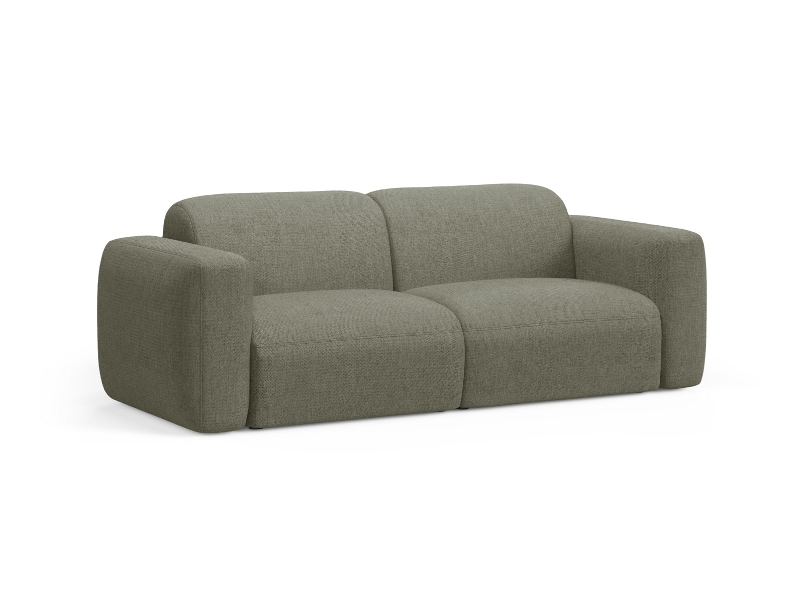 Elegantes Strino Modular Sofa in Dunkelolivgrün, ideal für moderne Wohnräume. Stilvolles 3-Sitzer-Design von Cosmopolitan Design.