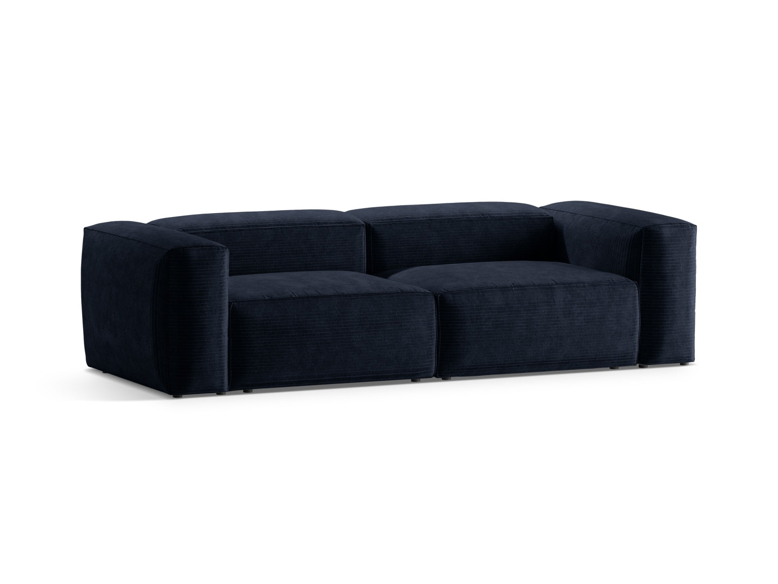 Bergamo Modular Sofa 3 Sitzer in Navy Blue-Perla präsentiert im Onlineshop von KAQTU Design AG. 3er Sofa ist von Cosmopolitan Design