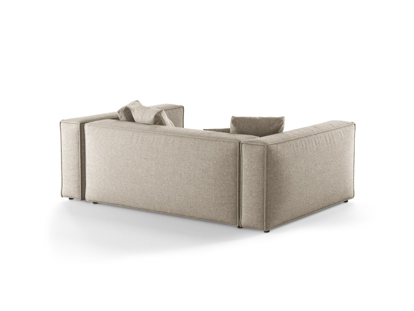 Elegantes 3-Sitzer Sofa Aveiro in stilvollem Dunkelbeige, ideal für moderne Wohnräume und entspannte Stunden, erhältlich bei Cosmopolitan Design.