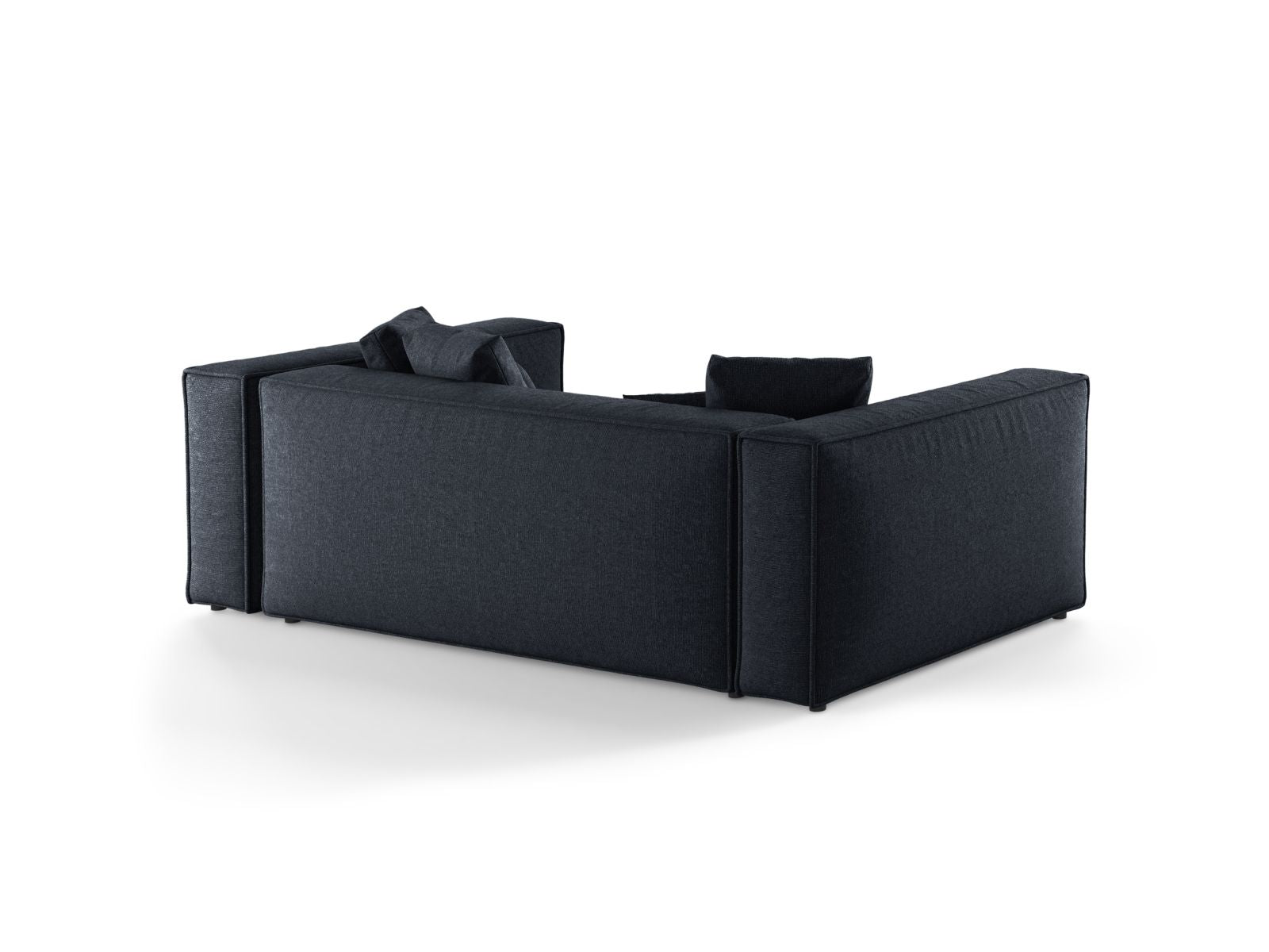 Elegantes 3-Sitzer Sofa Aveiro in tiefem Navy Blue, ideal für moderne Wohnkonzepte, entworfen von Cosmopolitan Design.