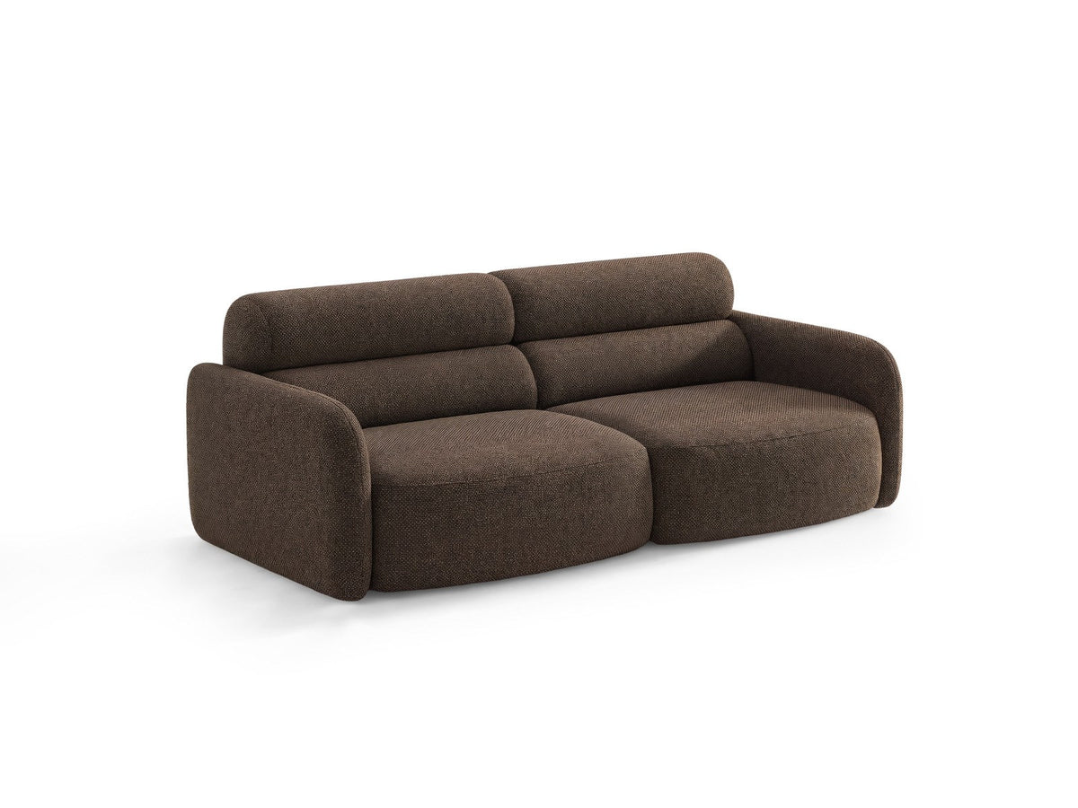 Dreisitzer-Sofa Malmo mit Stoffbezug und niedrigen schwarzen Kunststoffbeinen