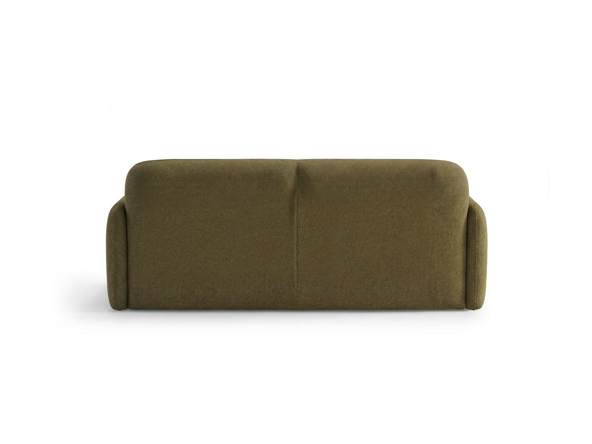 Dreisitzer-Sofa Malmo mit Stoffbezug und niedrigen schwarzen Kunststoffbeinen