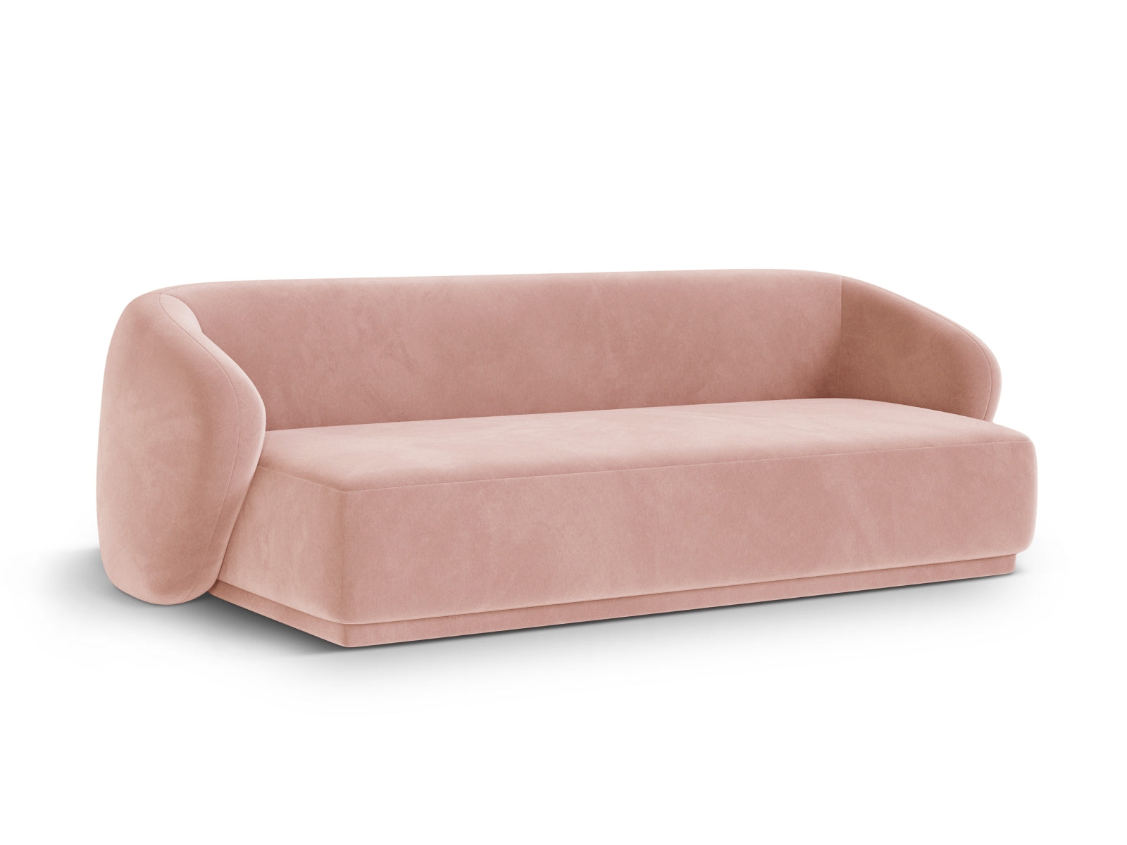 Elegantes 3-Sitzer Sofa Gomera in einem modernen Pink-Ton, ideal für stilvolle Wohnräume, erhältlich bei KAQTU Design AG.
