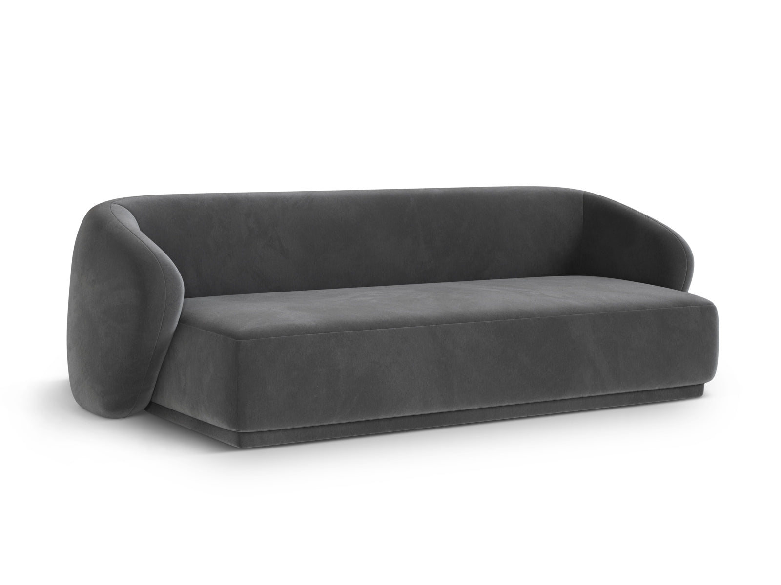 Elegantes 3-Sitzer Sofa Gomera in Dunkelgrau, stilvoll und modern, ideal für jedes Wohnzimmer, erhältlich bei KAQTU Design AG.