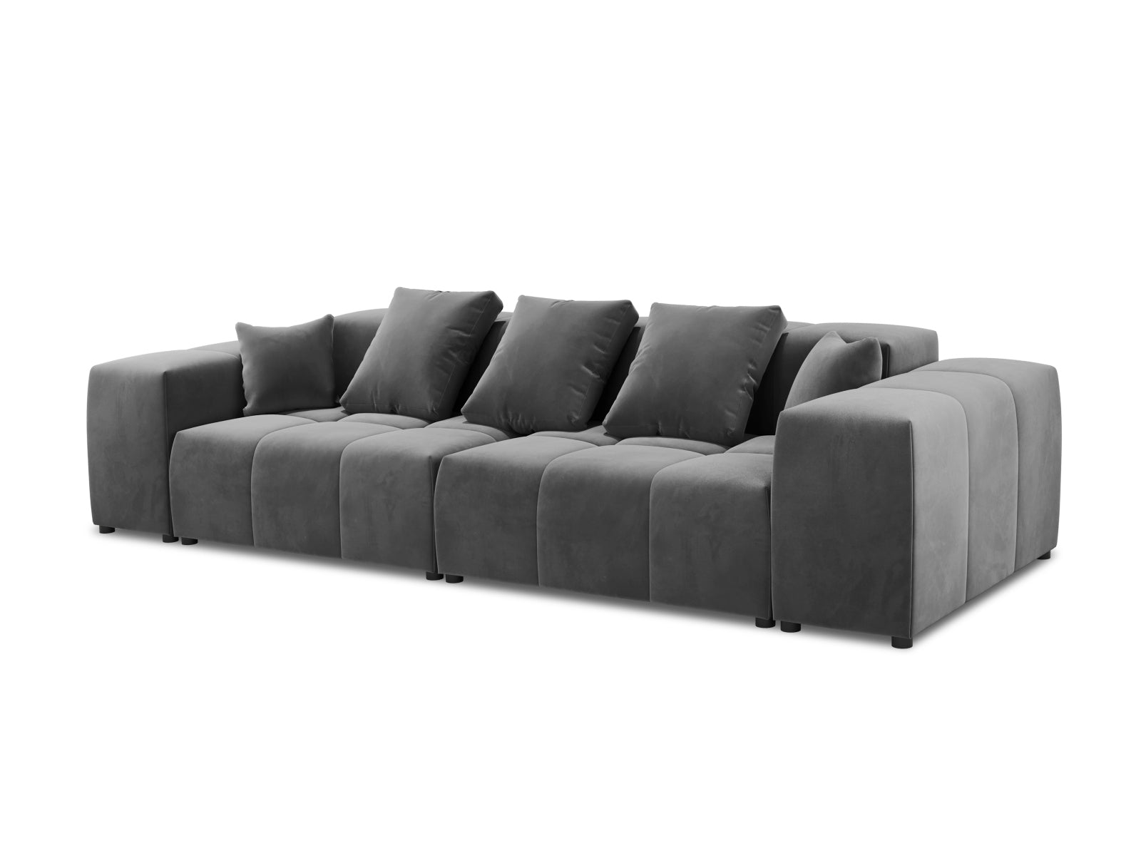 Rome Velour Modular Sofa 3 Sitzer in Grey präsentiert im Onlineshop von KAQTU Design AG. 3er Sofa ist von Cosmopolitan Design