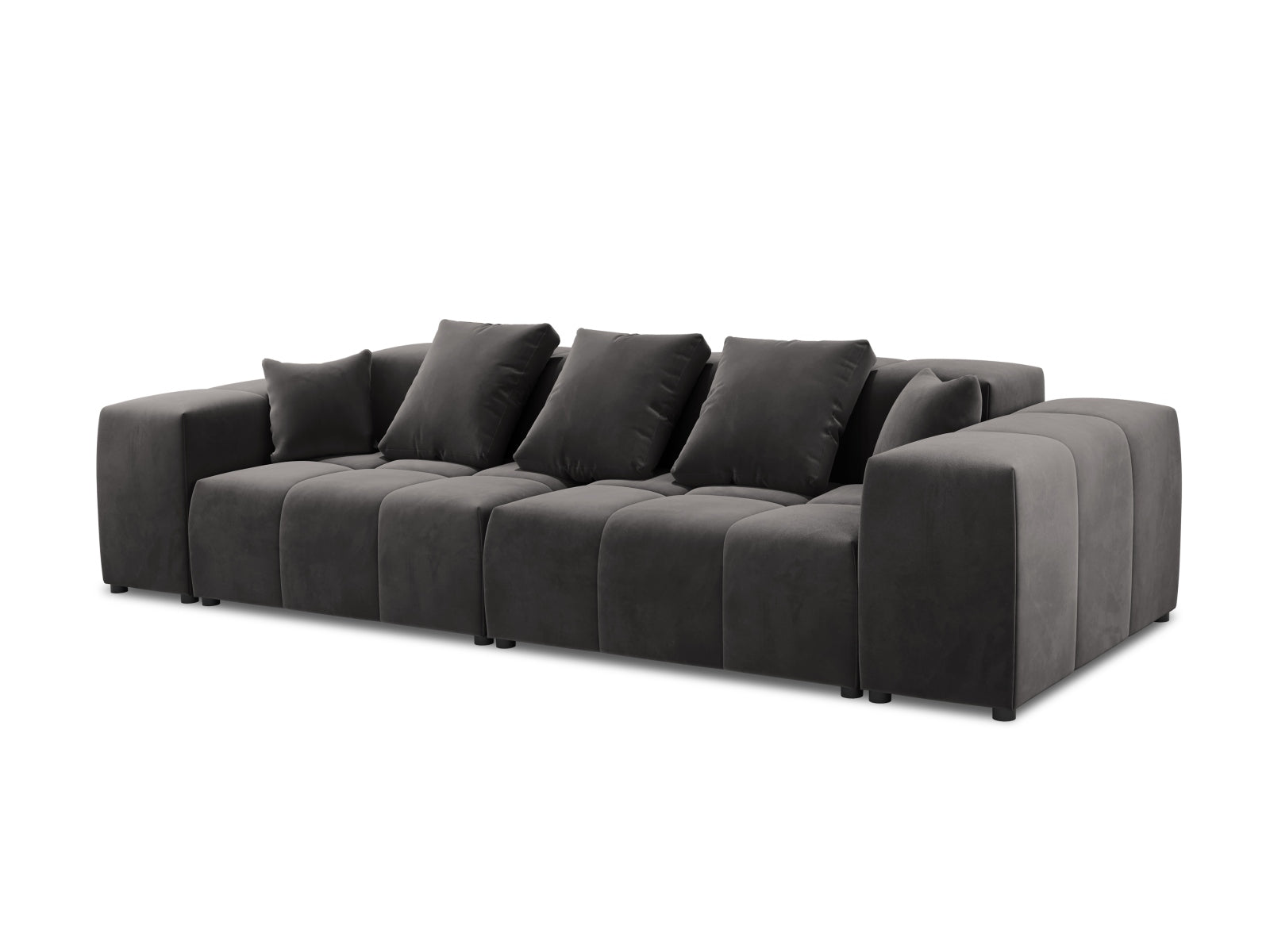 Rome Velour Modular Sofa 3 Sitzer in Dark Grey präsentiert im Onlineshop von KAQTU Design AG. 3er Sofa ist von Cosmopolitan Design