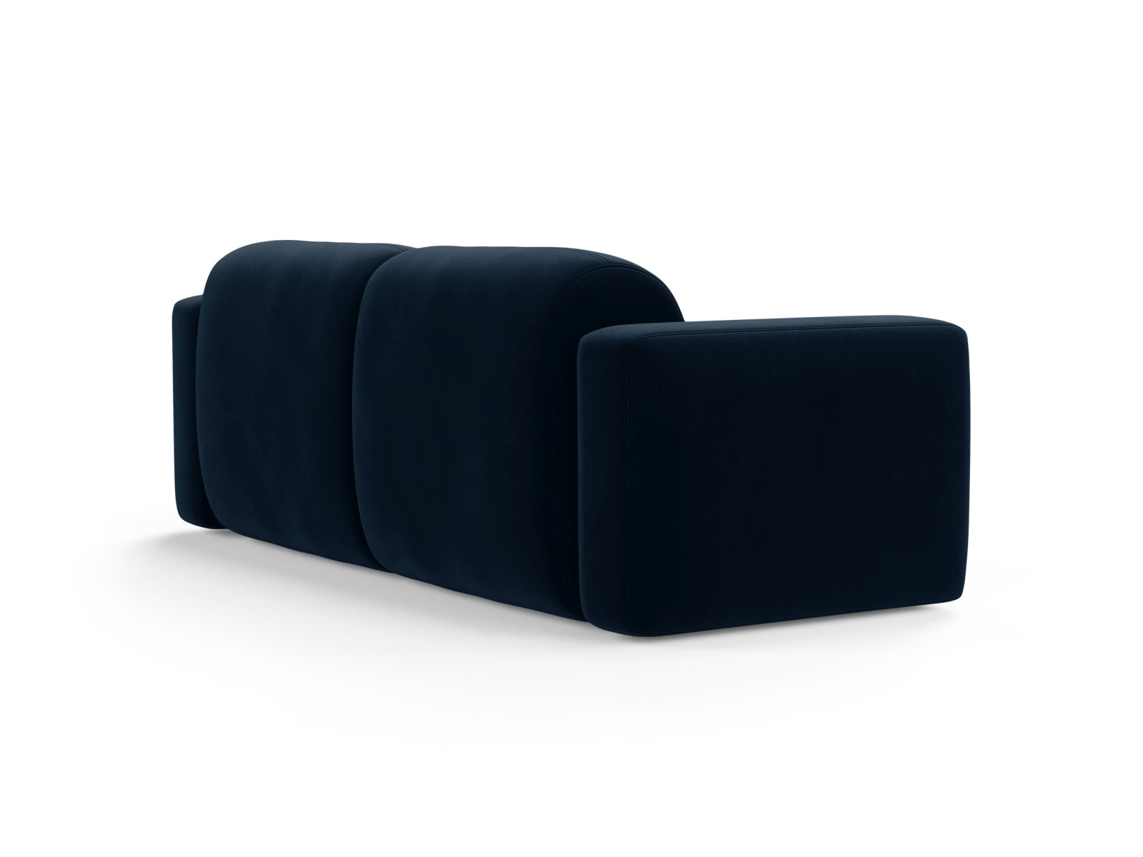 Modulares 3-Sitzer Sofa aus Strino Velour in Royal Blue-Salvador, perfekt für moderne Wohnkonzepte und stilvolle Akzente.