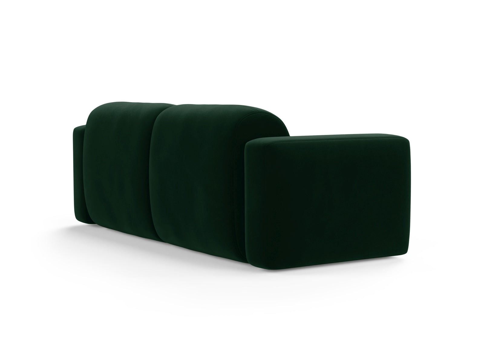 Modulares 3-Sitzer Sofa aus Strino Velour in edlem Flaschengrün, perfekt für moderne und gemütliche Wohnambiente von Cosmopolitan Design.