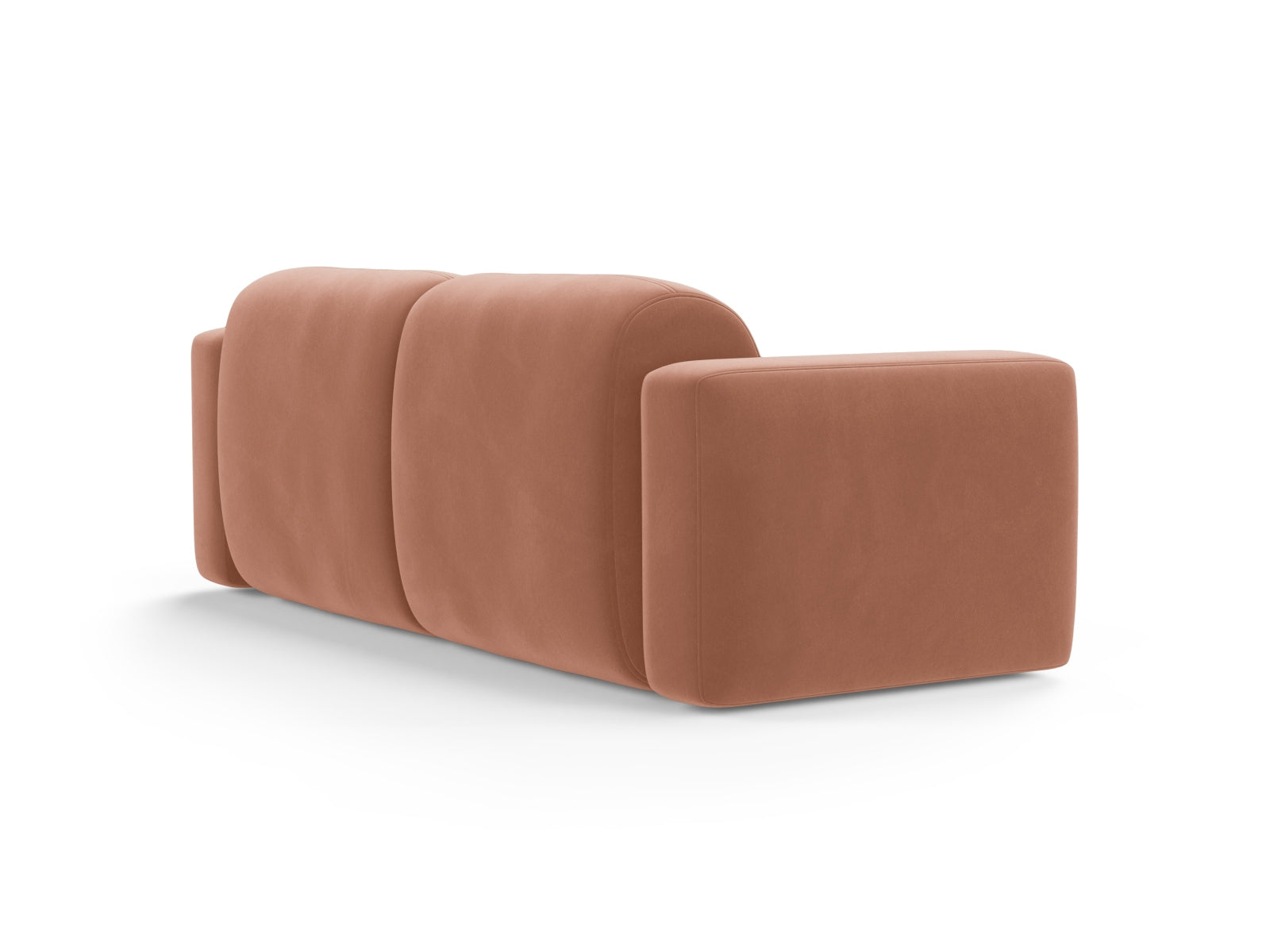 Modulares 3-Sitzer Sofa aus Strino Velour in einem ansprechenden Pink-Salvador, perfekt für moderne und elegante Wohnkonzepte.