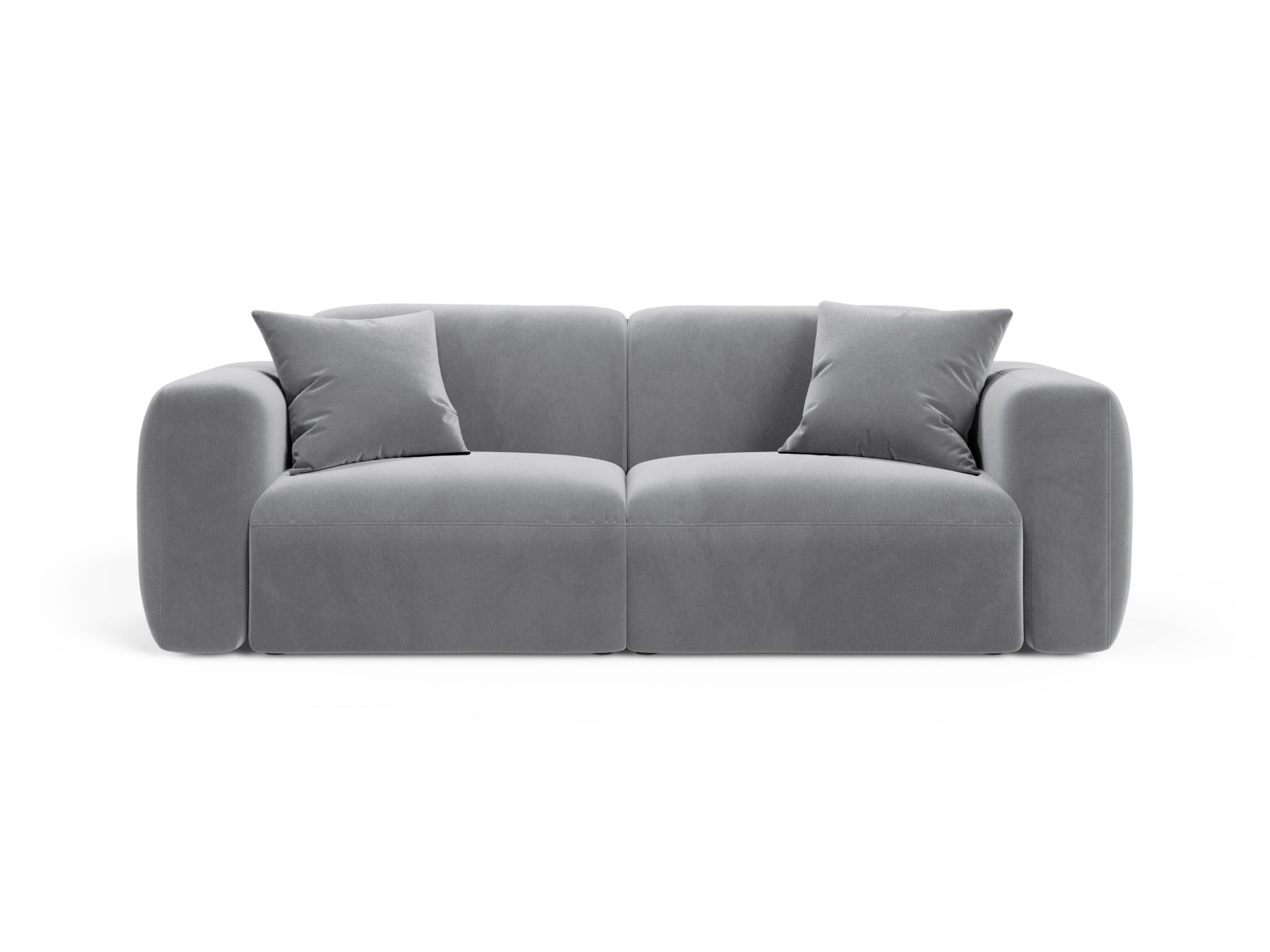 Strino Velour Modular Sofa 3 Sitzer in Grey-Salvador präsentiert im Onlineshop von KAQTU Design AG. 3er Sofa ist von Cosmopolitan Design