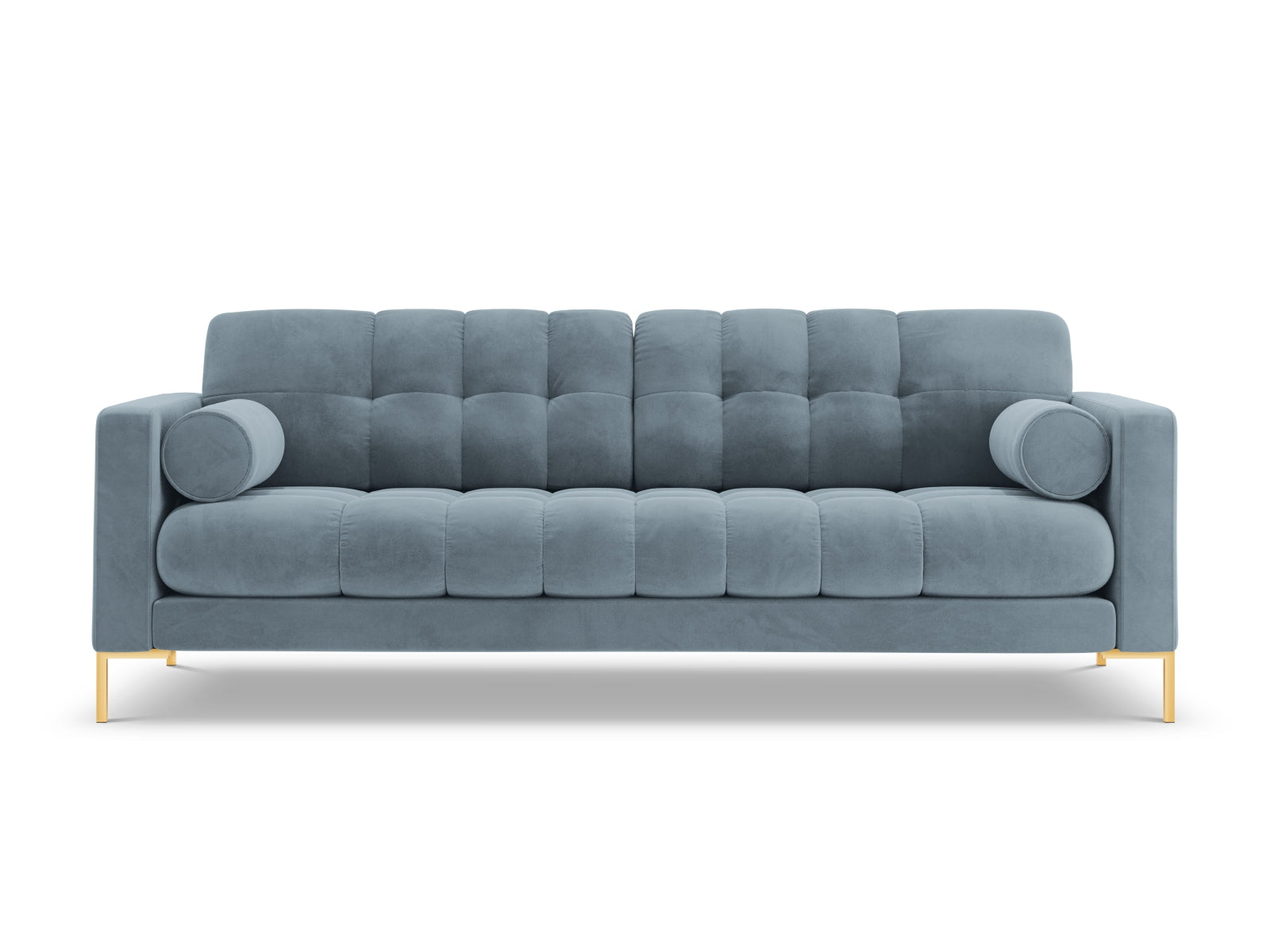 Modernes 3-Sitzer Sofa Bali in zartem Hellblau, perfekt für gemütliche Wohnzimmer. Hochwertige Verarbeitung und zeitgemäßes Design von Cosmopolitan Design.
