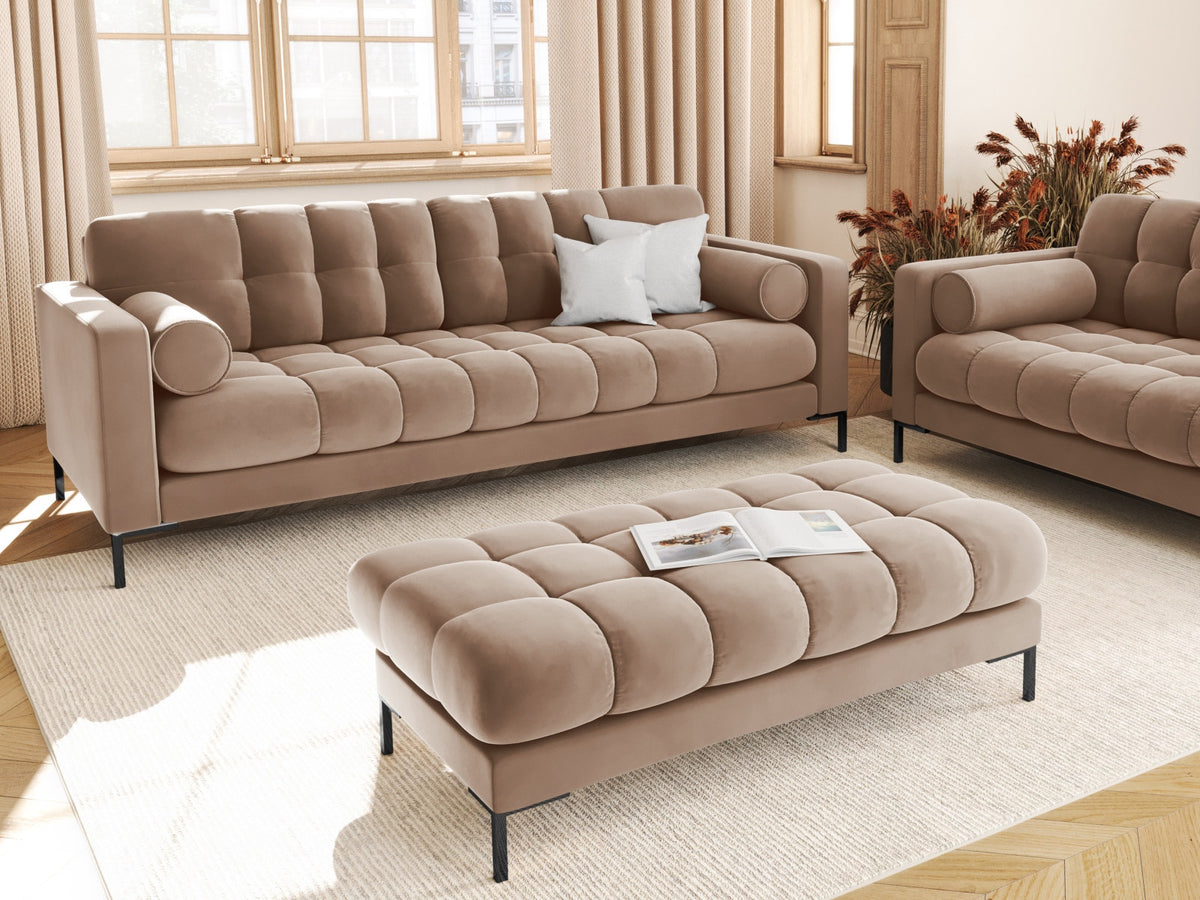 3-Sitzer Sofa Bali in Beige-Bluvel präsentiert im Onlineshop von KAQTU Design AG. 3er Sofa ist von Cosmopolitan Design