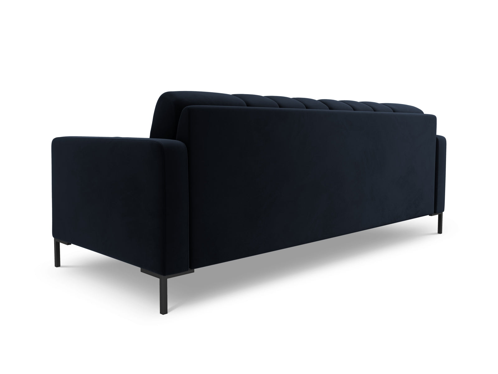 Elegantes 3-Sitzer Sofa Bali in tiefblauer Farbe, ideal für gemütliche Wohnzimmer, vereint Stil und Bequemlichkeit.