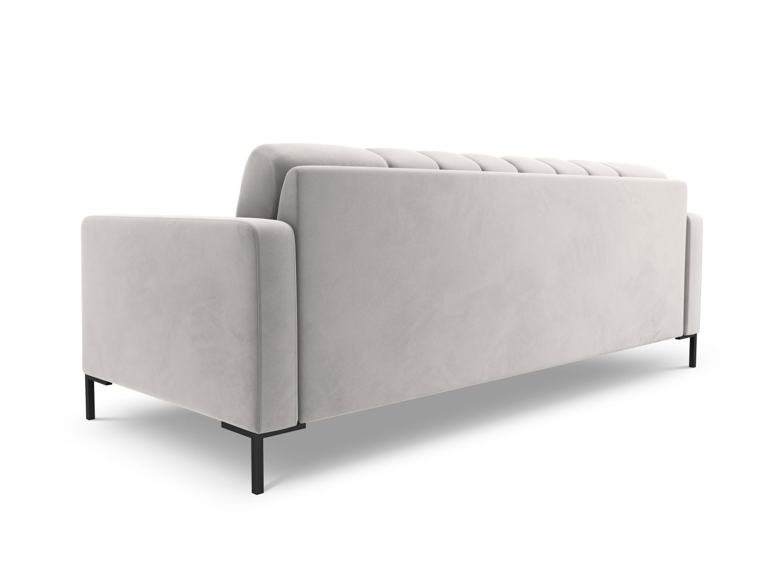 Elegantes 3-Sitzer Sofa Bali in hochwertigem Silver-Bluvel, ideal für ein modernes Wohnambiente und entspannte Stunden.