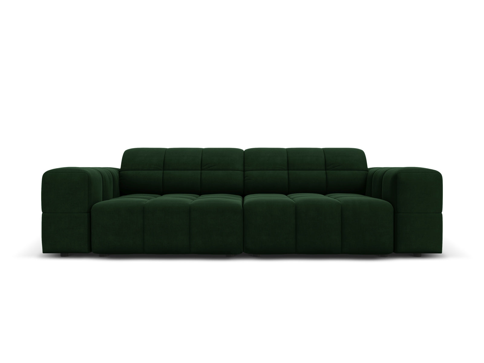 Chicago Velour Sofa 3 Sitzer 102cm in Bottle Green-Bluvel präsentiert im Onlineshop von KAQTU Design AG. 3er Sofa ist von Cosmopolitan Design