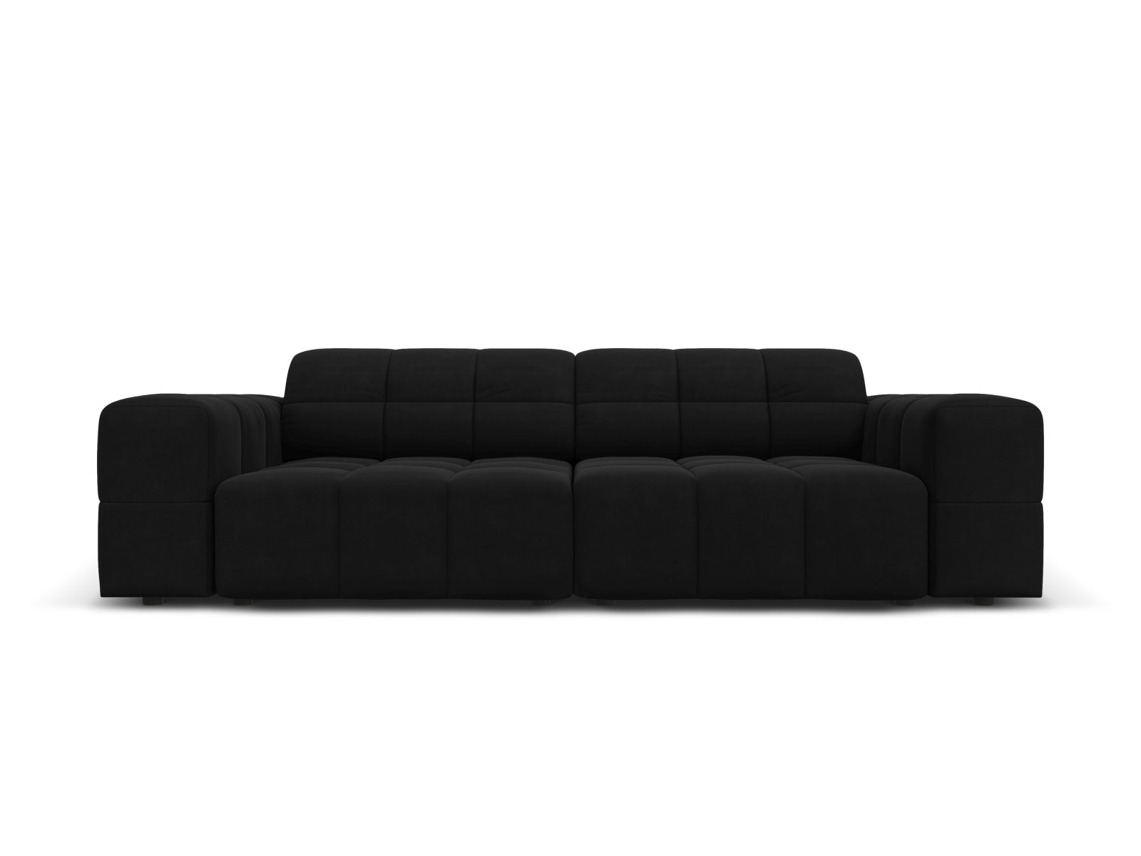 Chicago Velour Sofa 3 Sitzer 102cm in Black-Bluvel präsentiert im Onlineshop von KAQTU Design AG. 3er Sofa ist von Cosmopolitan Design