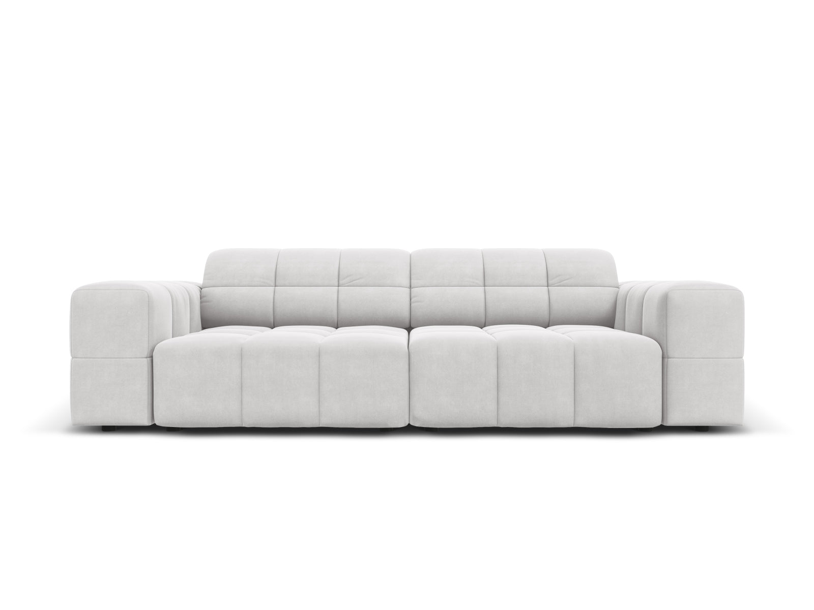 Chicago Velour Sofa 3 Sitzer 102cm in Silver-Bluvel präsentiert im Onlineshop von KAQTU Design AG. 3er Sofa ist von Cosmopolitan Design