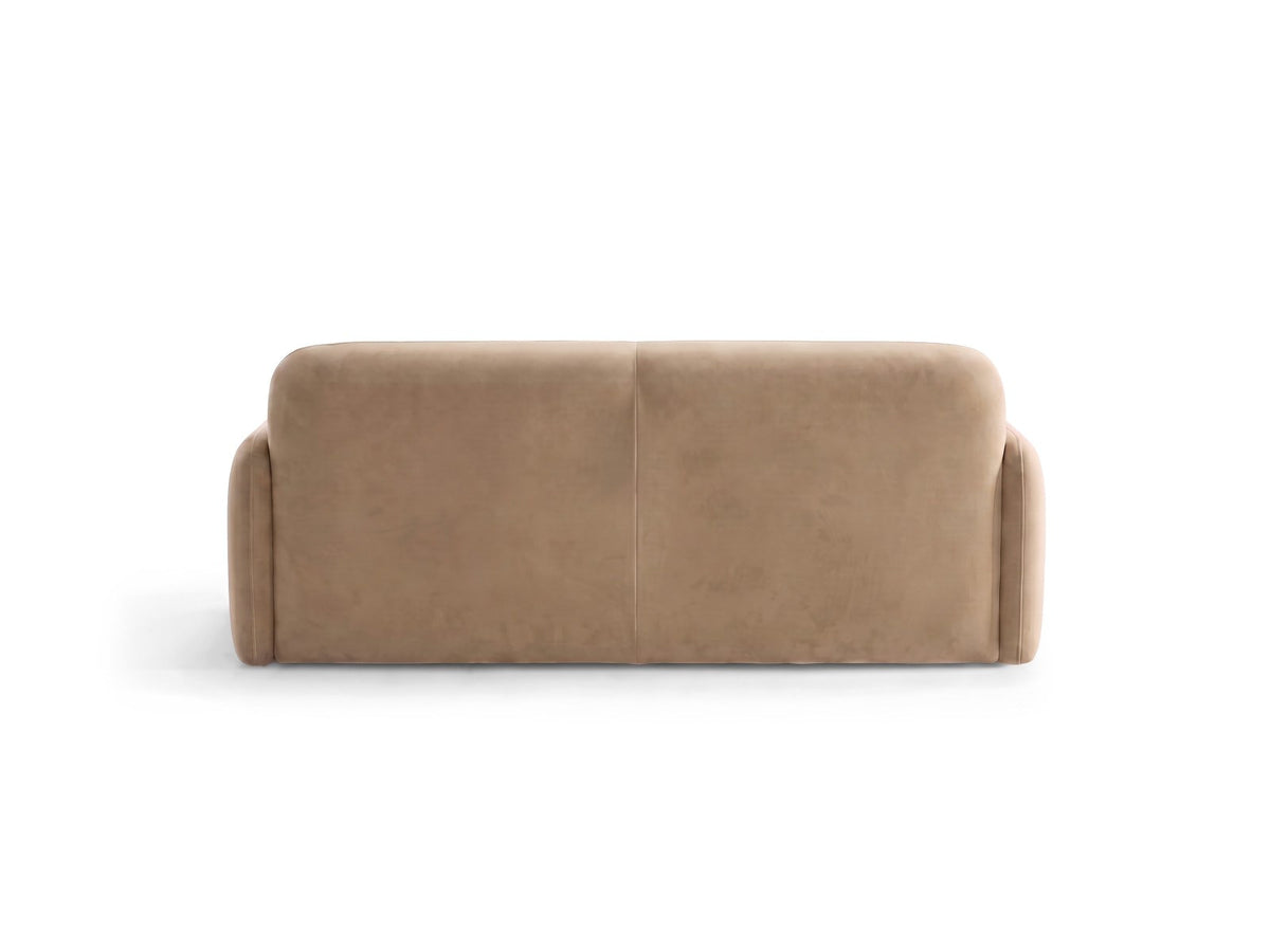 Dreisitzer-Sofa Malmo mit Stoffbezug und niedrigen schwarzen Kunststoffbeinen