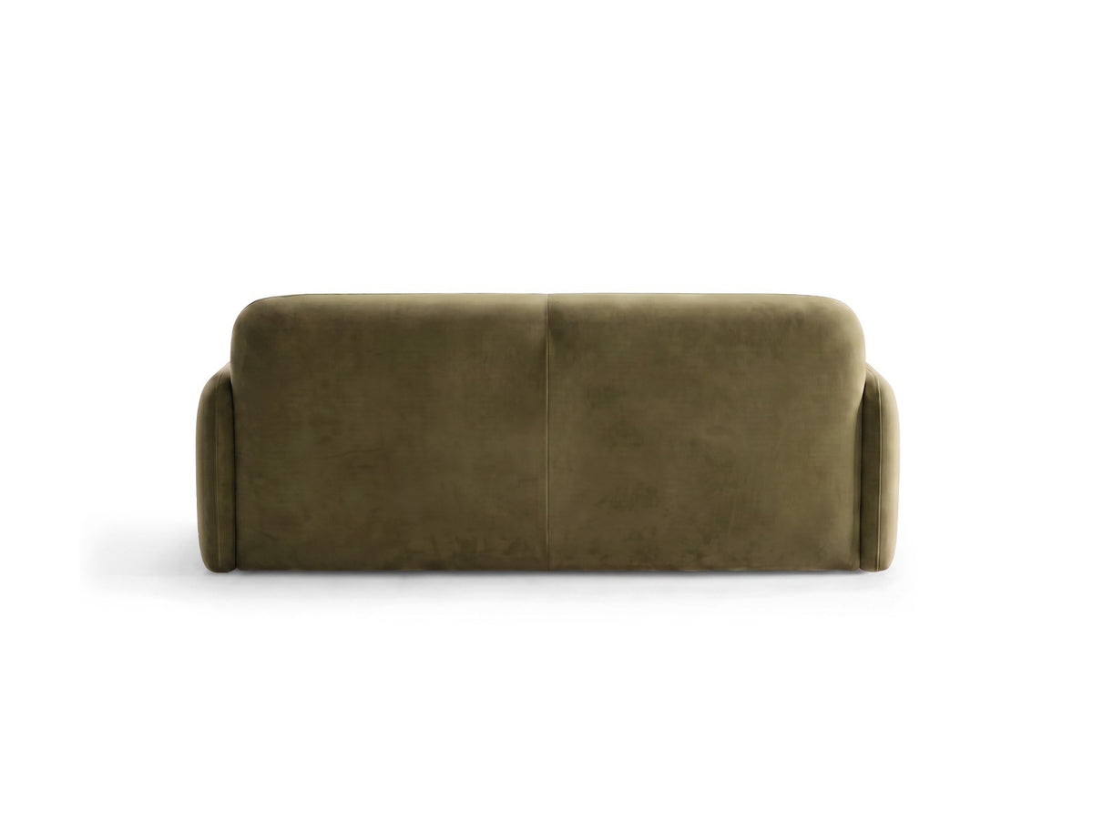 Dreisitzer-Sofa Malmo mit Stoffbezug und niedrigen schwarzen Kunststoffbeinen
