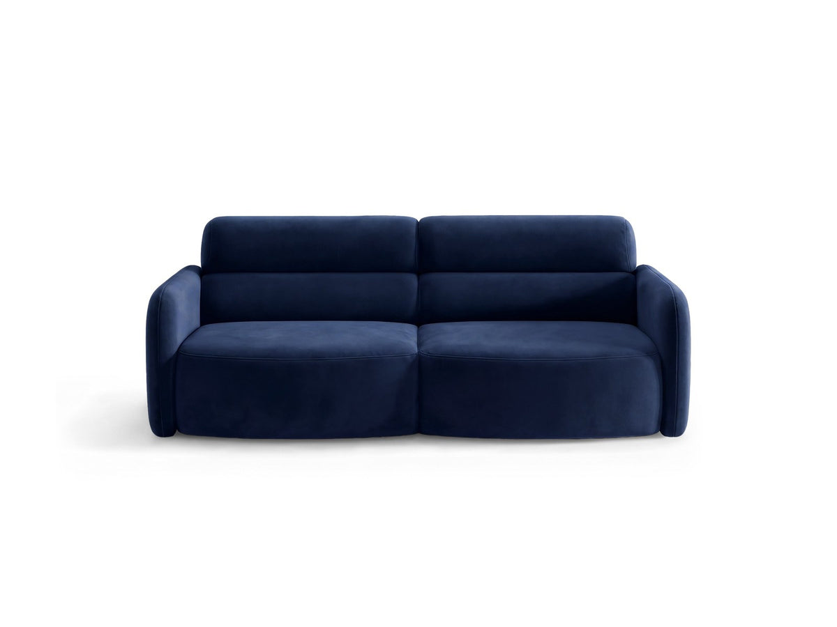 Dreisitzer-Sofa Malmo mit Stoffbezug und niedrigen schwarzen Kunststoffbeinen