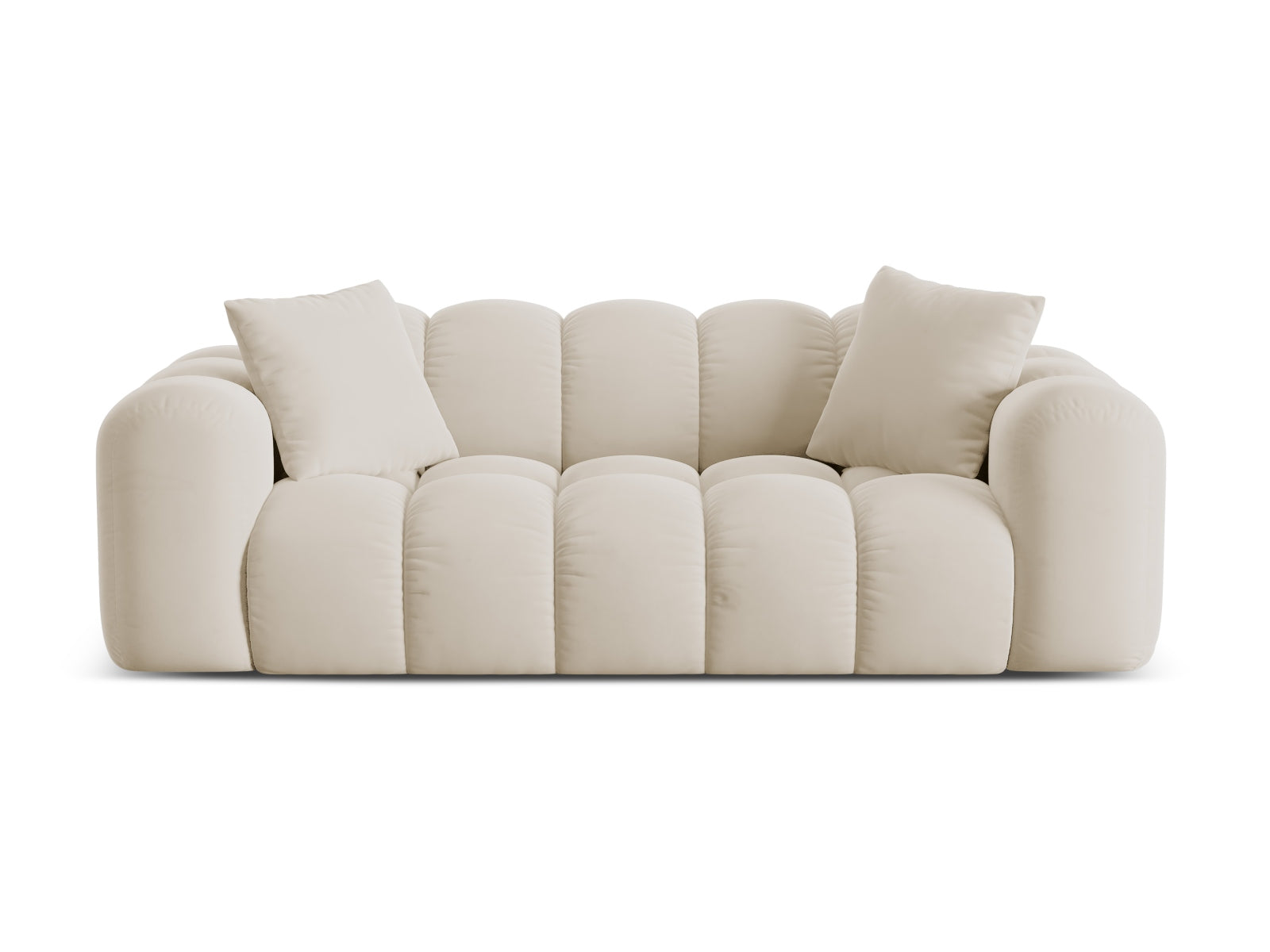 3-Sitzer Sofa Treno in Dark Beige-Bluvel präsentiert im Onlineshop von KAQTU Design AG. 3er Sofa ist von Cosmopolitan Design