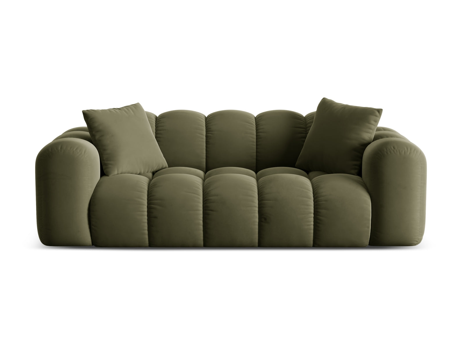 3-Sitzer Sofa Treno in Green-Bluvel präsentiert im Onlineshop von KAQTU Design AG. 3er Sofa ist von Cosmopolitan Design