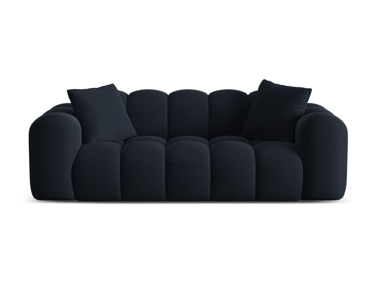 3-Sitzer Sofa Treno in Dark Blue-Bluvel präsentiert im Onlineshop von KAQTU Design AG. 3er Sofa ist von Cosmopolitan Design