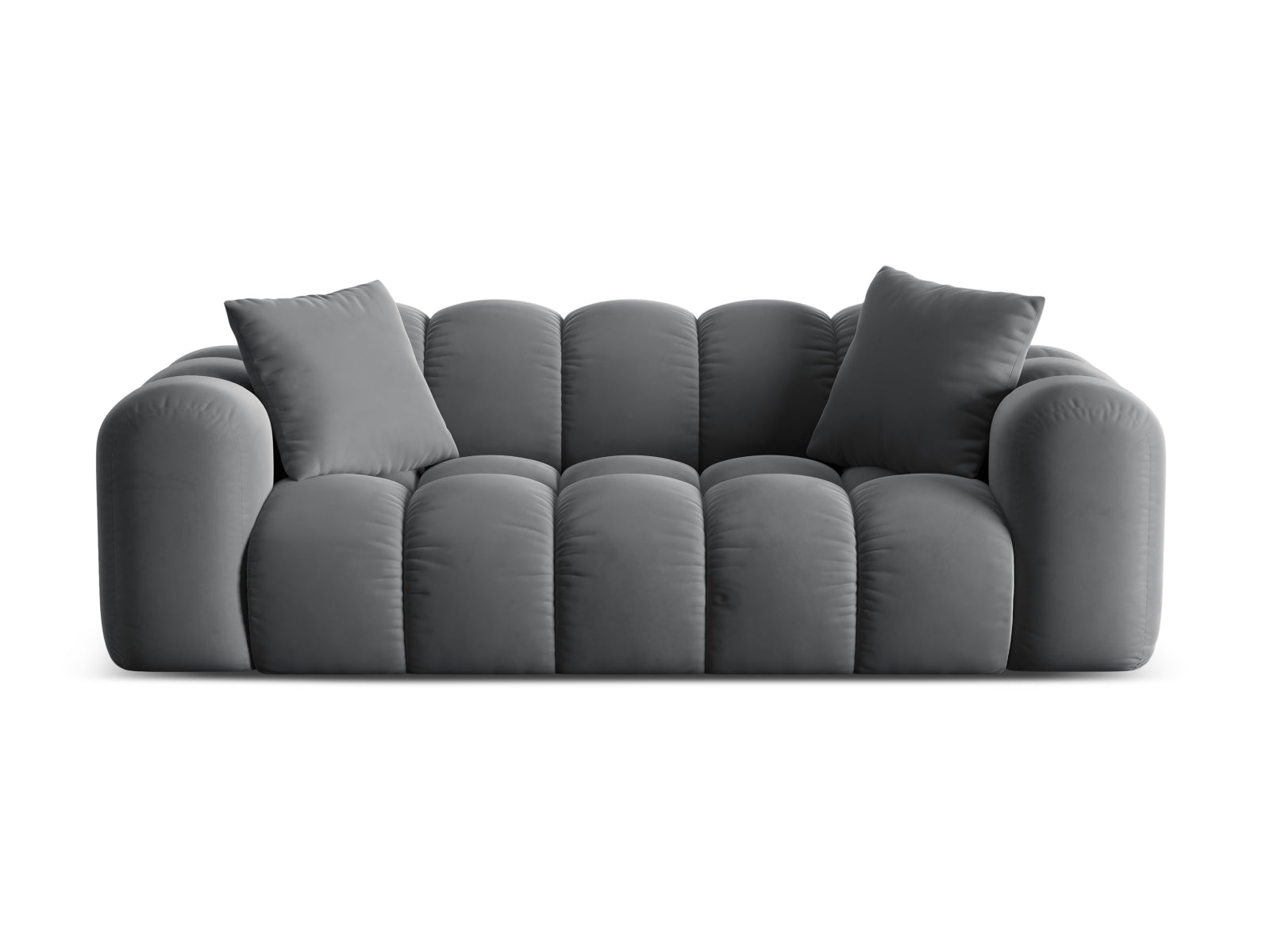 3-Sitzer Sofa Treno in Grey-Bluvel präsentiert im Onlineshop von KAQTU Design AG. 3er Sofa ist von Cosmopolitan Design