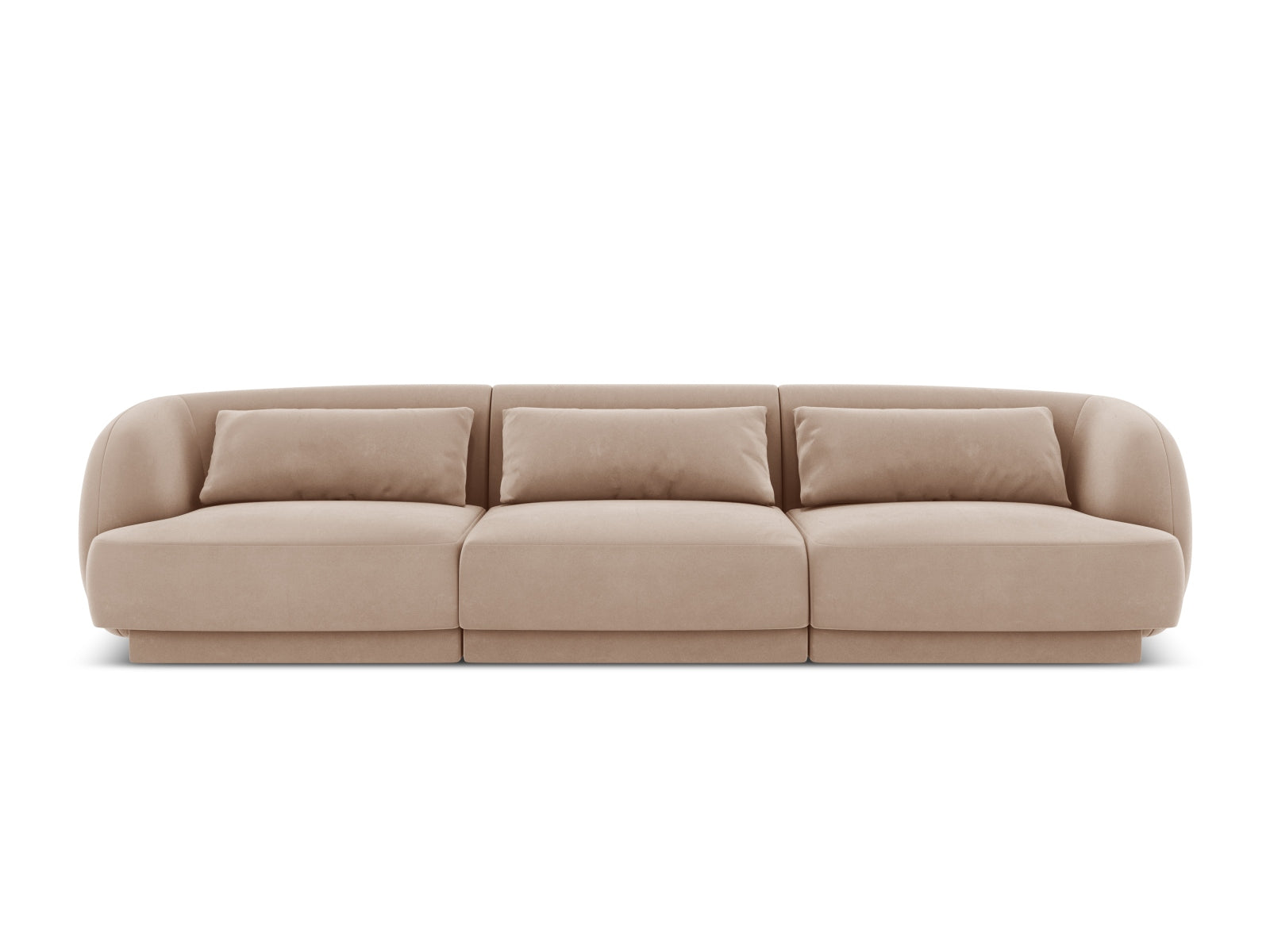Tulum Velour Sofa 3 Sitzer 90cm in Beige präsentiert im Onlineshop von KAQTU Design AG. 3er Sofa ist von Cosmopolitan Design