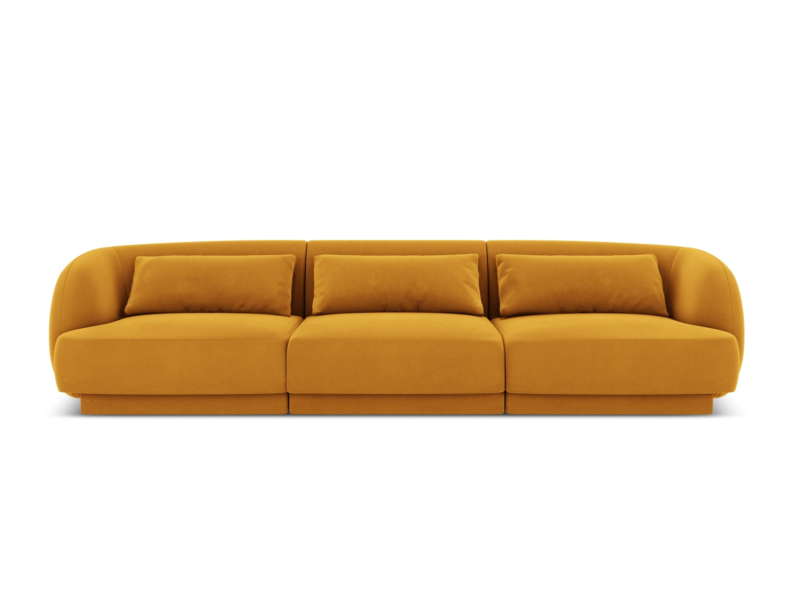 Tulum Velour Sofa 3 Sitzer 90cm in Yellow präsentiert im Onlineshop von KAQTU Design AG. 3er Sofa ist von Cosmopolitan Design
