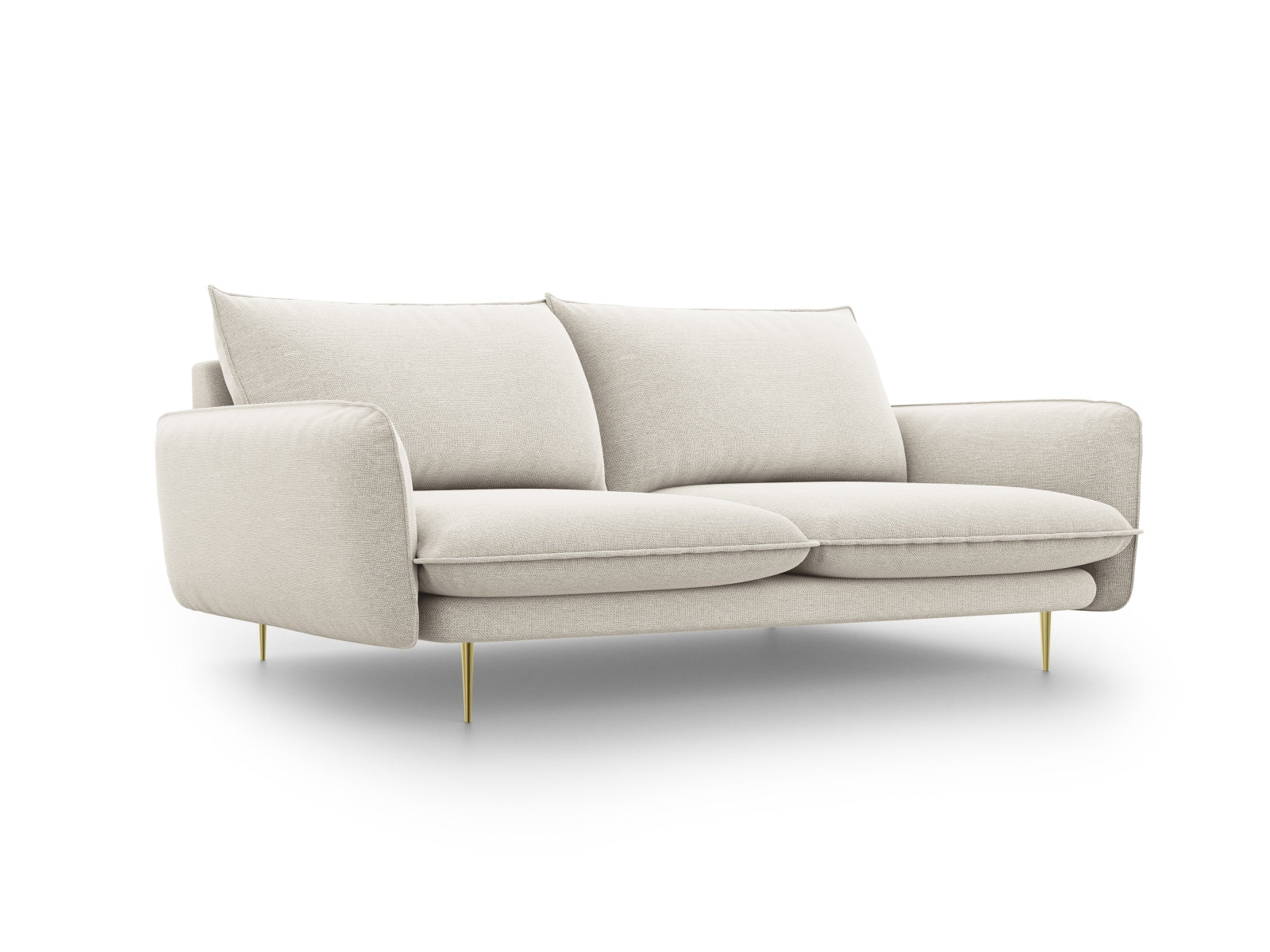 Vienna Sofa 3 Sitzer 92cm in Light Beige/Gold präsentiert im Onlineshop von KAQTU Design AG. 3er Sofa ist von Cosmopolitan Design