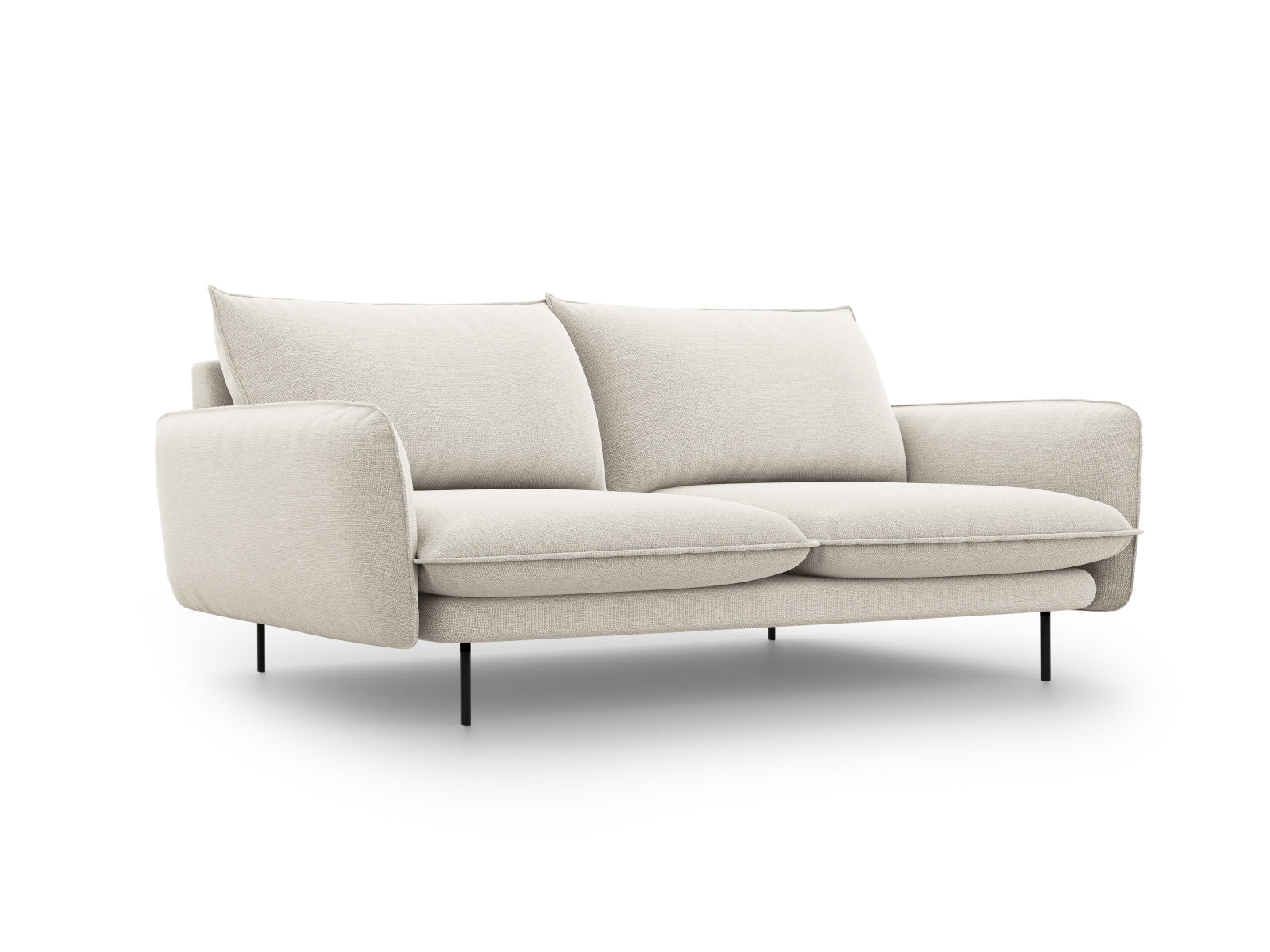 Vienna Sofa 3 Sitzer 92cm in Light Beige/Schwarz präsentiert im Onlineshop von KAQTU Design AG. 3er Sofa ist von Cosmopolitan Design