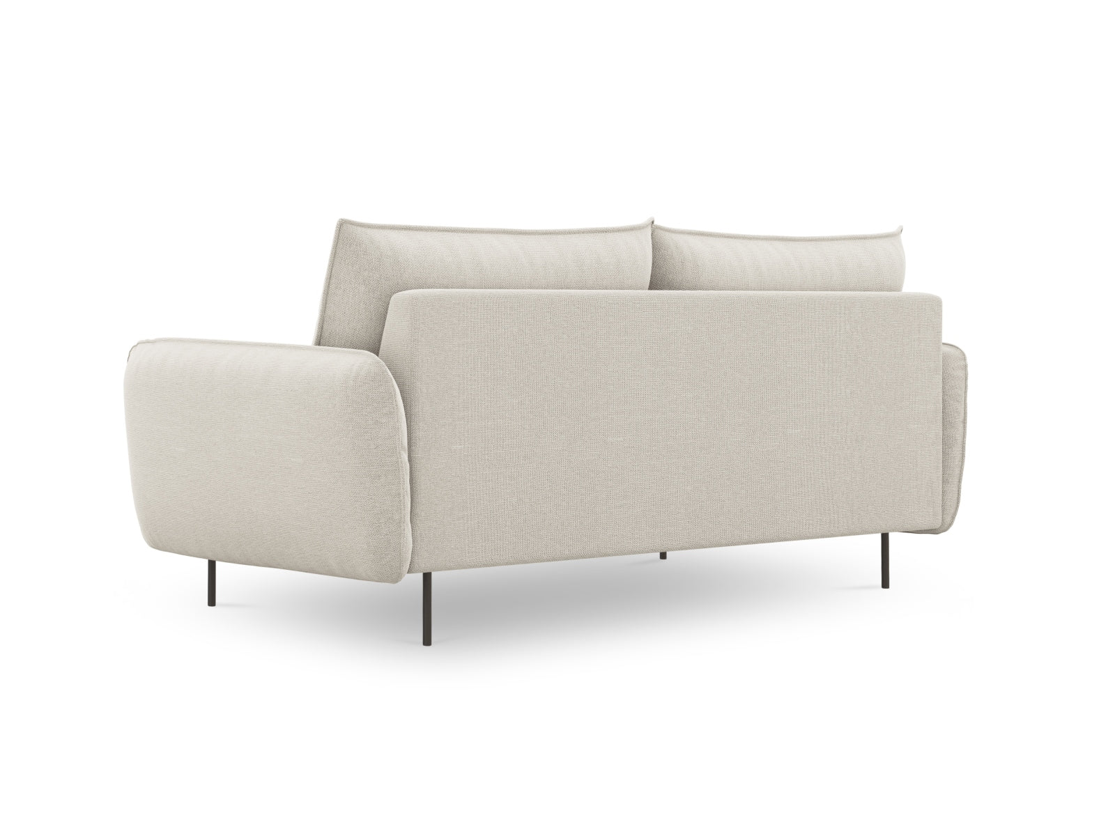 Stilvolles 3-Sitzer Sofa "Vienna" in sanften Beige- und Schwarz-Tönen, perfekt für moderne Wohnkonzepte von Cosmopolitan Design.