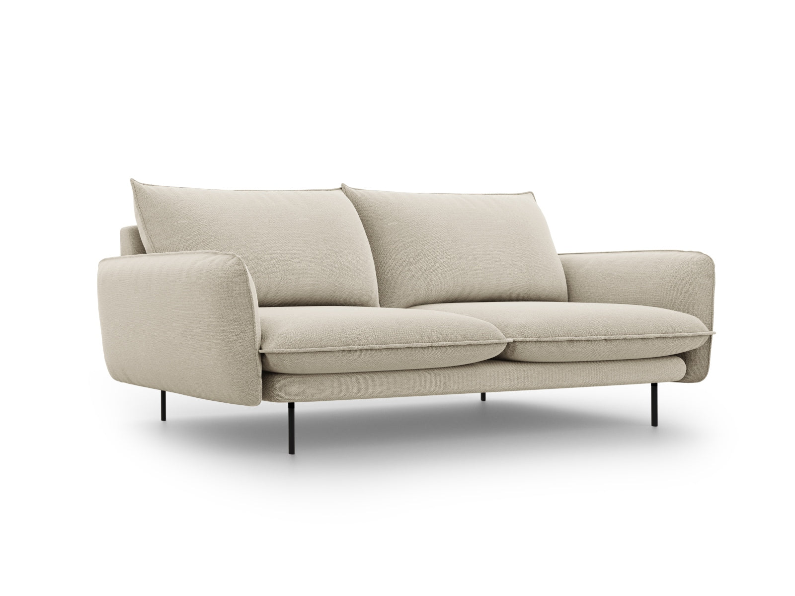 Vienna Sofa 3 Sitzer 92cm in Beige/Schwarz präsentiert im Onlineshop von KAQTU Design AG. 3er Sofa ist von Cosmopolitan Design
