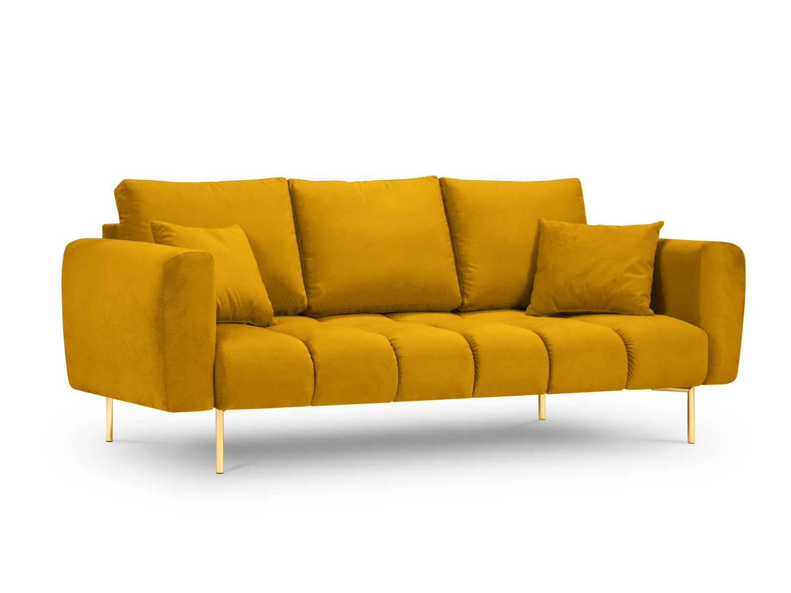 Hastings Velour Sofa 3 Sitzer in Yellow präsentiert im Onlineshop von KAQTU Design AG. 3er Sofa ist von Cosmopolitan Design