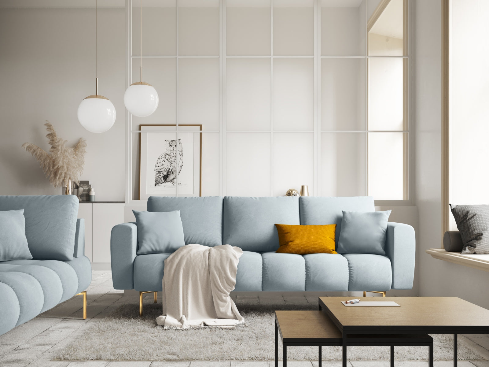Erleben Sie das stilvolle Hastings Velour Sofa 3 Sitzer von Cosmopolitan Design. Ideal für Ihr Wohnzimmer, vereint es modernen Komfort mit edlem Flair.