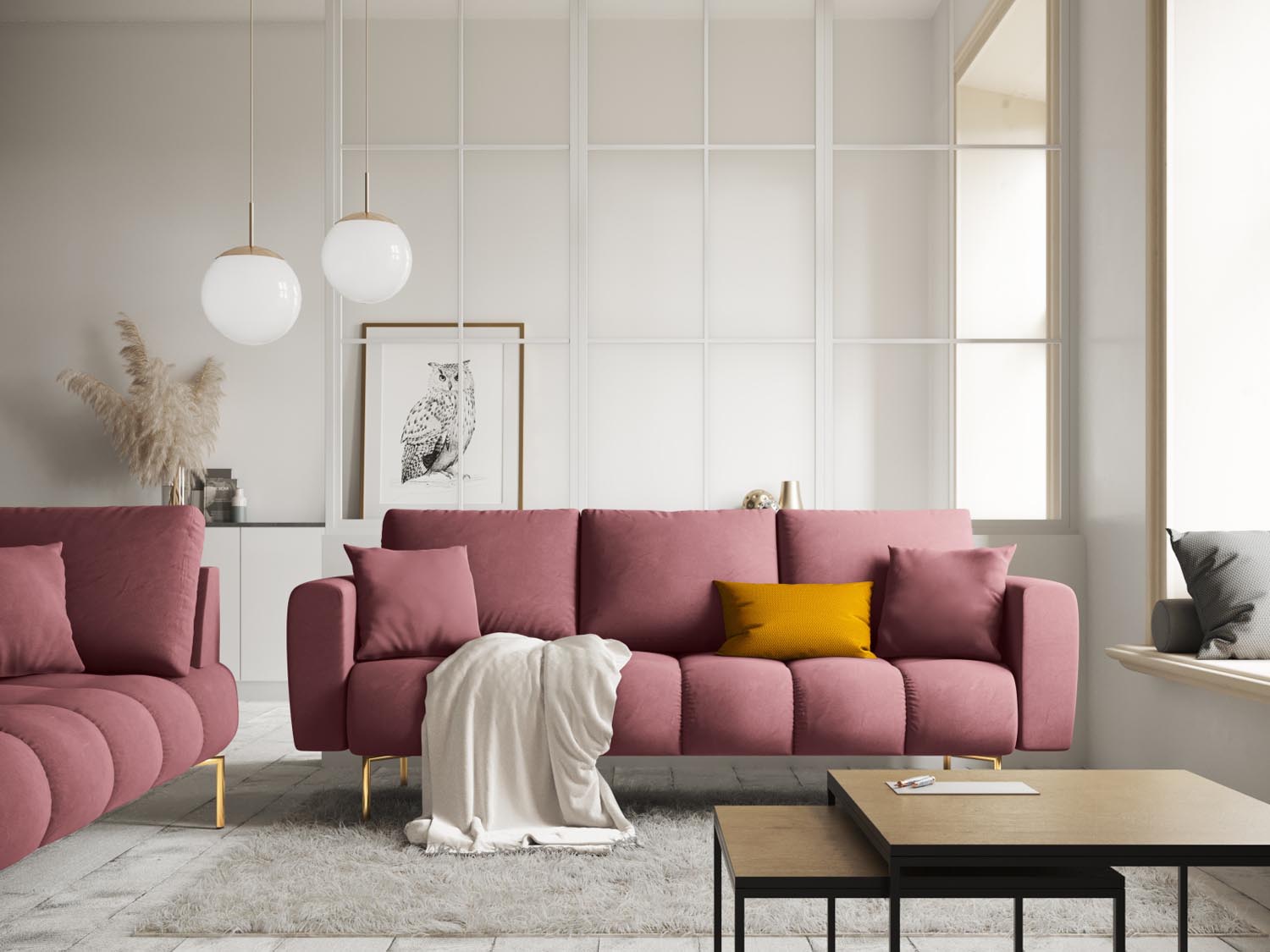 Erleben Sie das stilvolle Hastings Velour Sofa 3 Sitzer von Cosmopolitan Design. Ideal für Ihr Wohnzimmer, vereint es modernen Komfort mit edlem Flair.