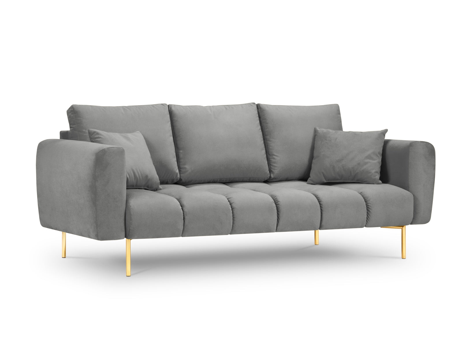 Hastings Velour Sofa 3 Sitzer in Grey präsentiert im Onlineshop von KAQTU Design AG. 3er Sofa ist von Cosmopolitan Design